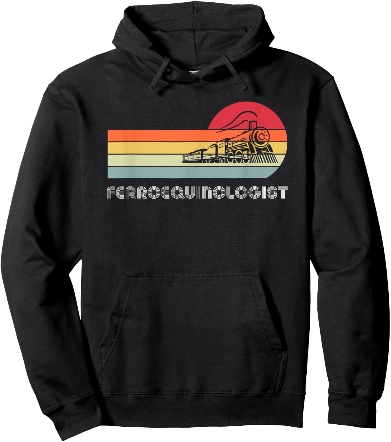 Ferroequinologist Model Train Enthusiast Railroading Railfan Hoodie - Hoodie | Black