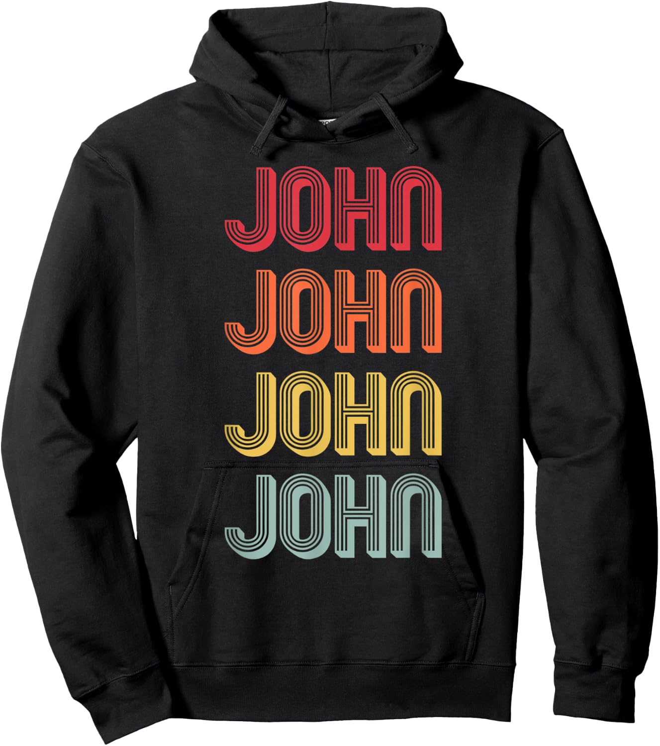 JOHN Gift Name Personalized Funny Retro Vintage Birthday Hoodie - Hoodie | Black