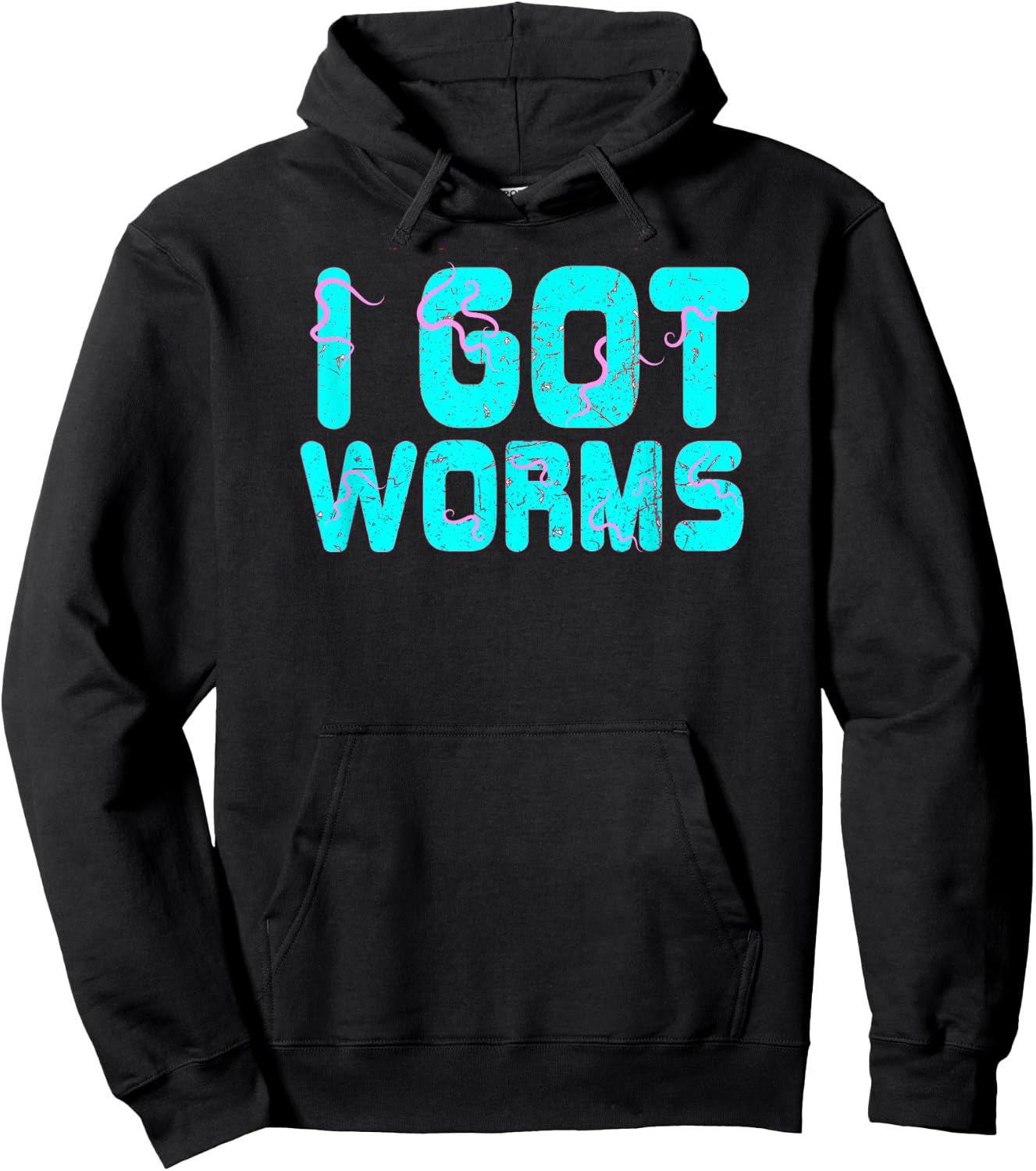 I Got Worms Funny Fishing Sayings Gift Hoodie - Hoodie | Black