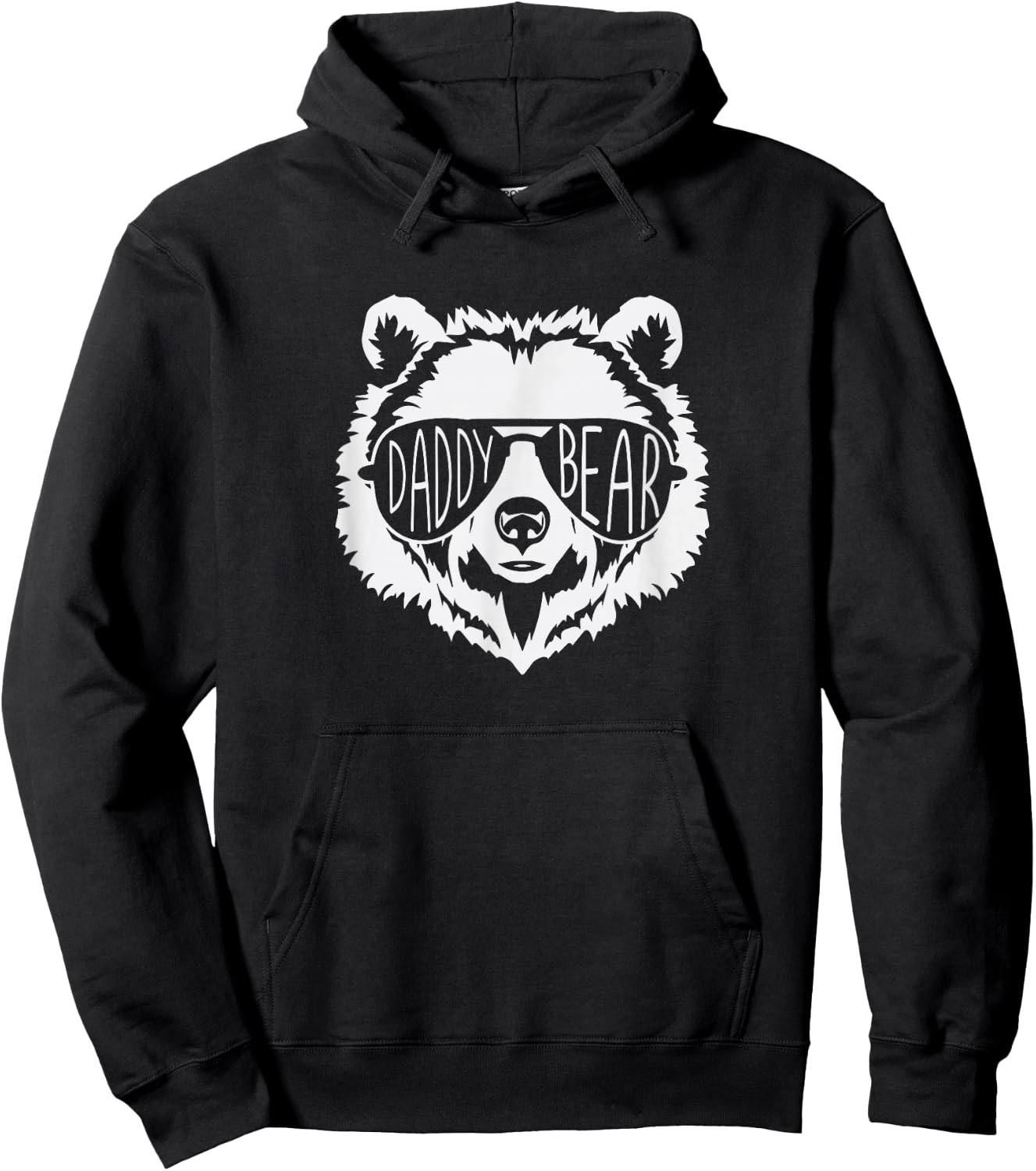Daddy Bear Face with Sunglasses Father's Day Hoodie - Hoodie | Black