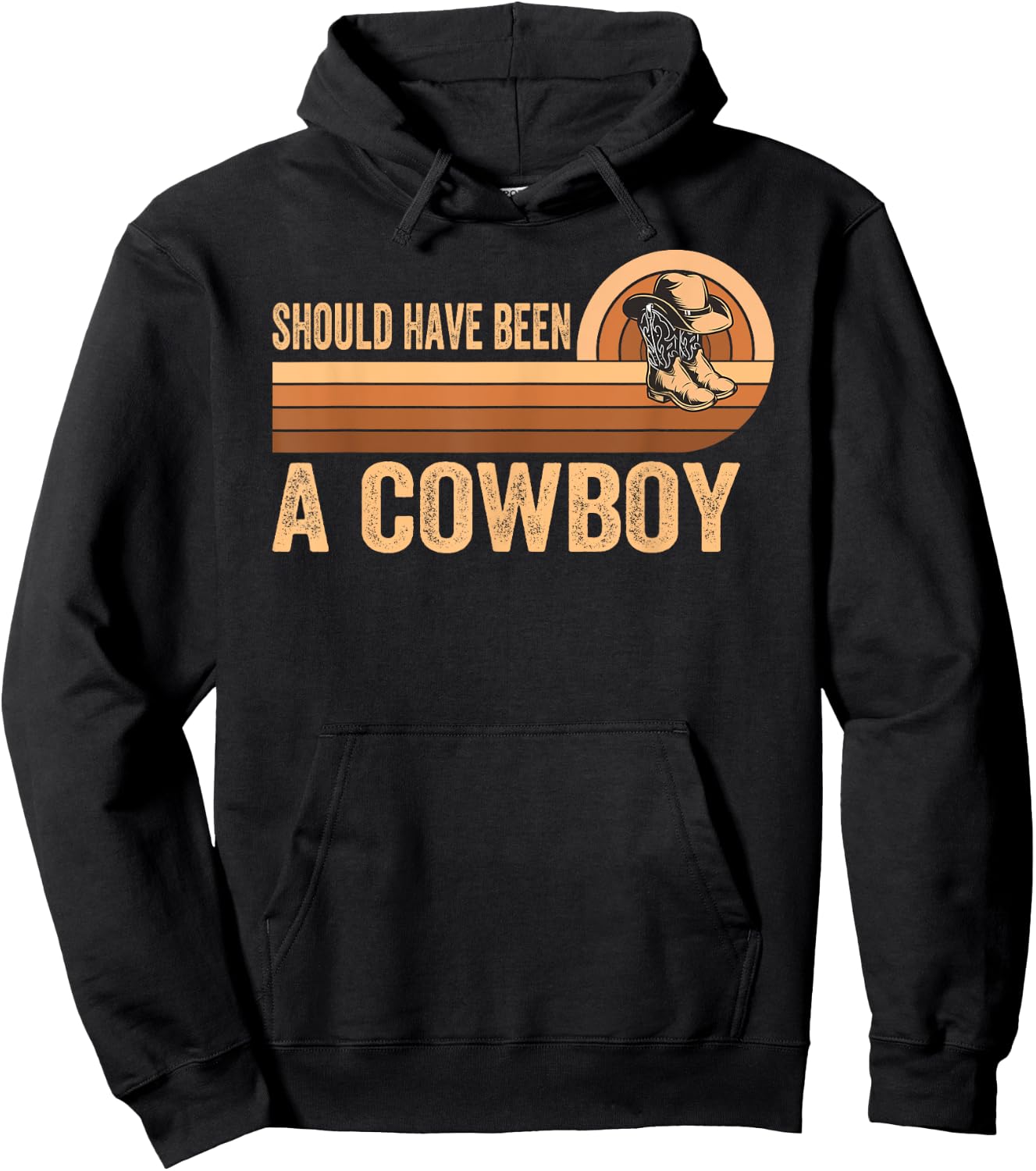 Should Have Been A Cowboy Western Rodeo Horse Riding Print Hoodie - Hoodie | Black