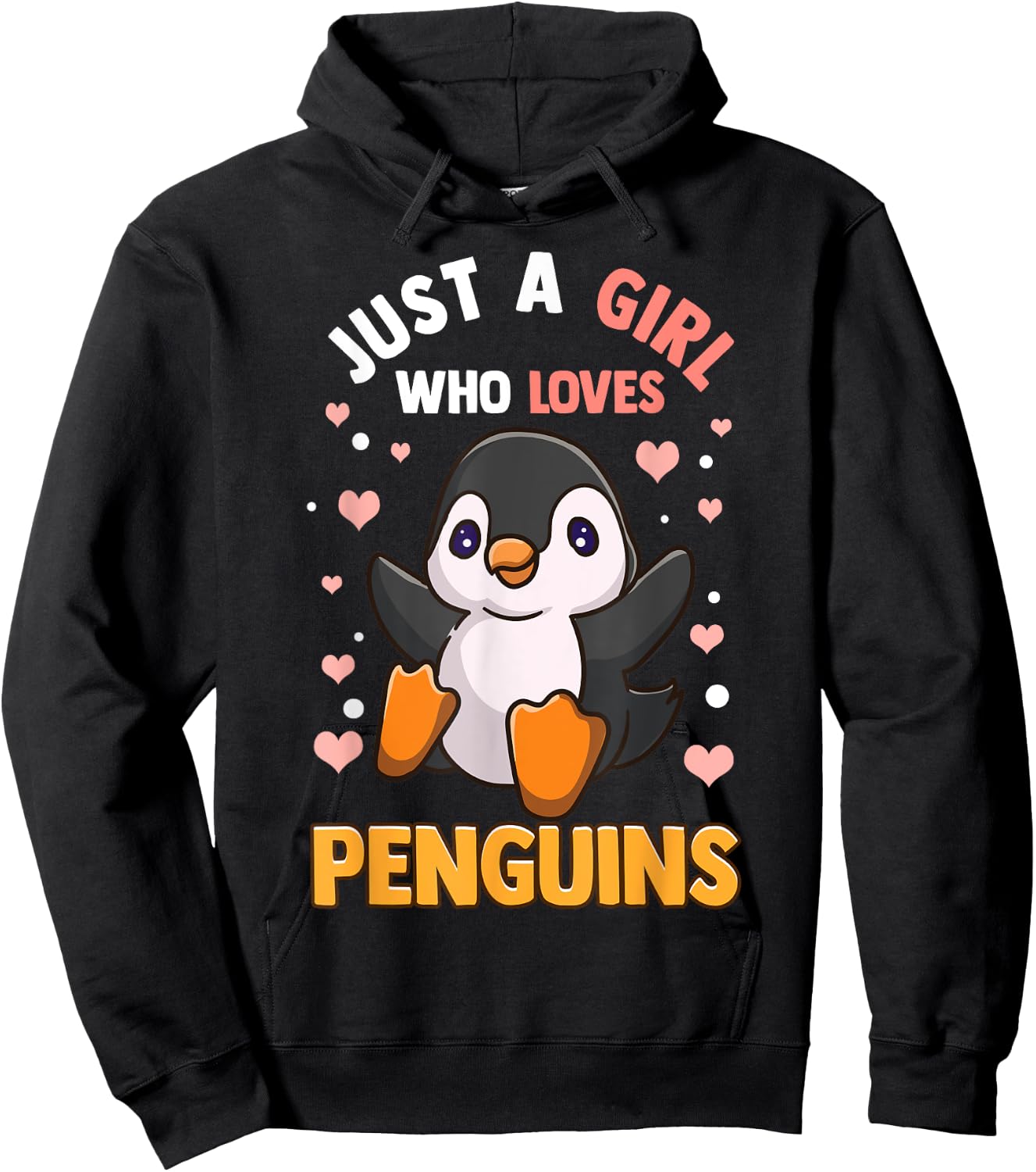 Penguin Shirt For Girls Just A Girl Who Loves Penguins Hoodie - Hoodie | Black
