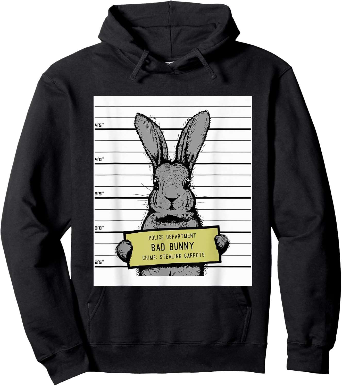 Cute Bunny Rabbit Easter Carrot Vintage For Boys and Girls Hoodie - Hoodie | Black