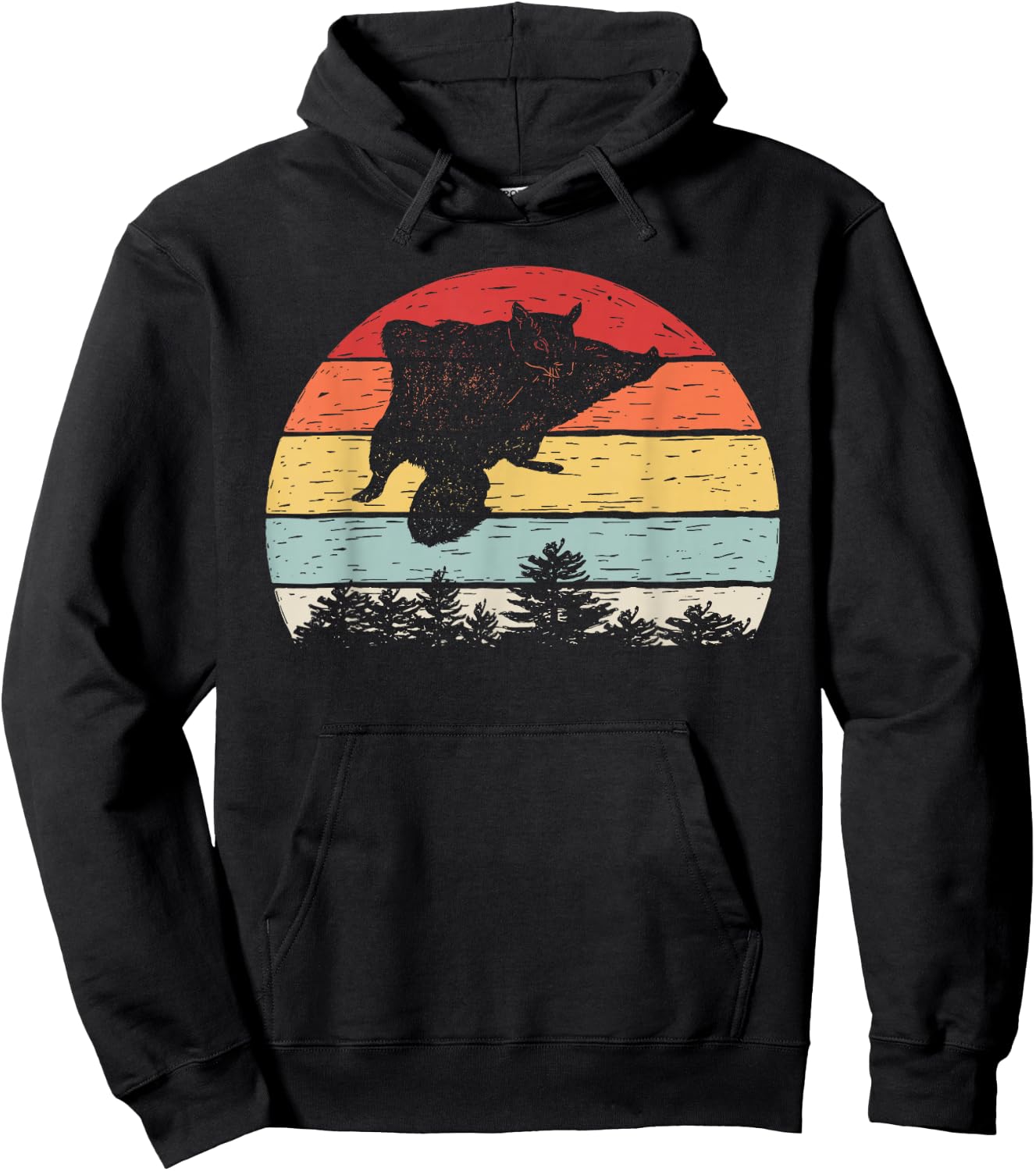 Catch Some Rays Vintage Retro Flying Squirrel Hoodie - Hoodie | Black