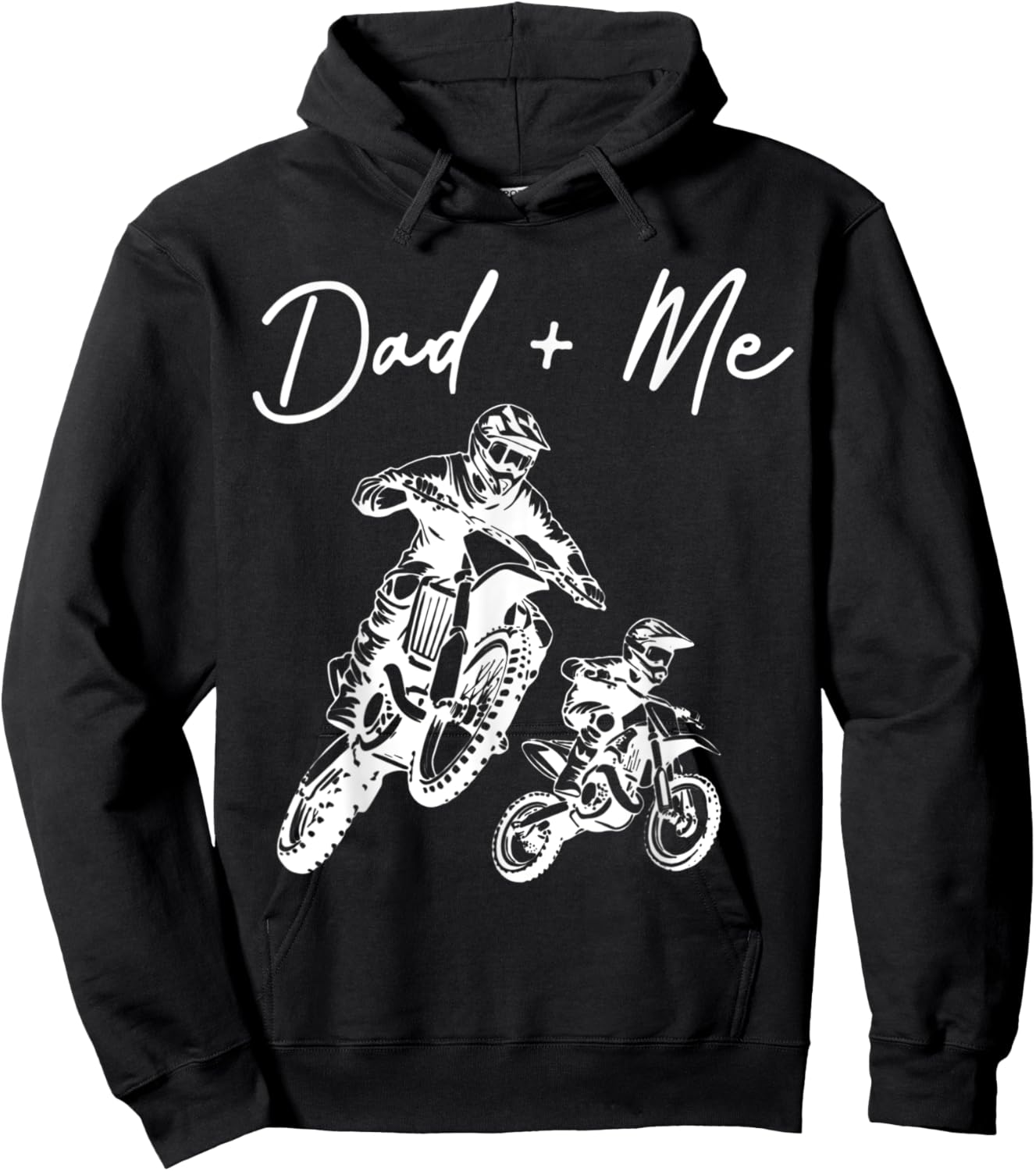 Daddy And Me Riding Father Motorcycle Friends son Daughter Hoodie - Hoodie | Black