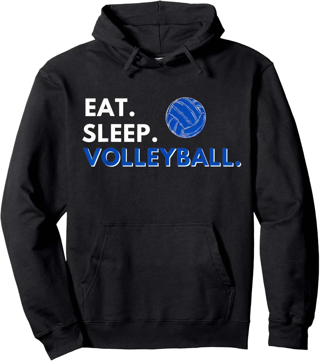 Eat Sleep Volleyball - Funny Volleyball Lover Gift Hoodie - Hoodie | Black