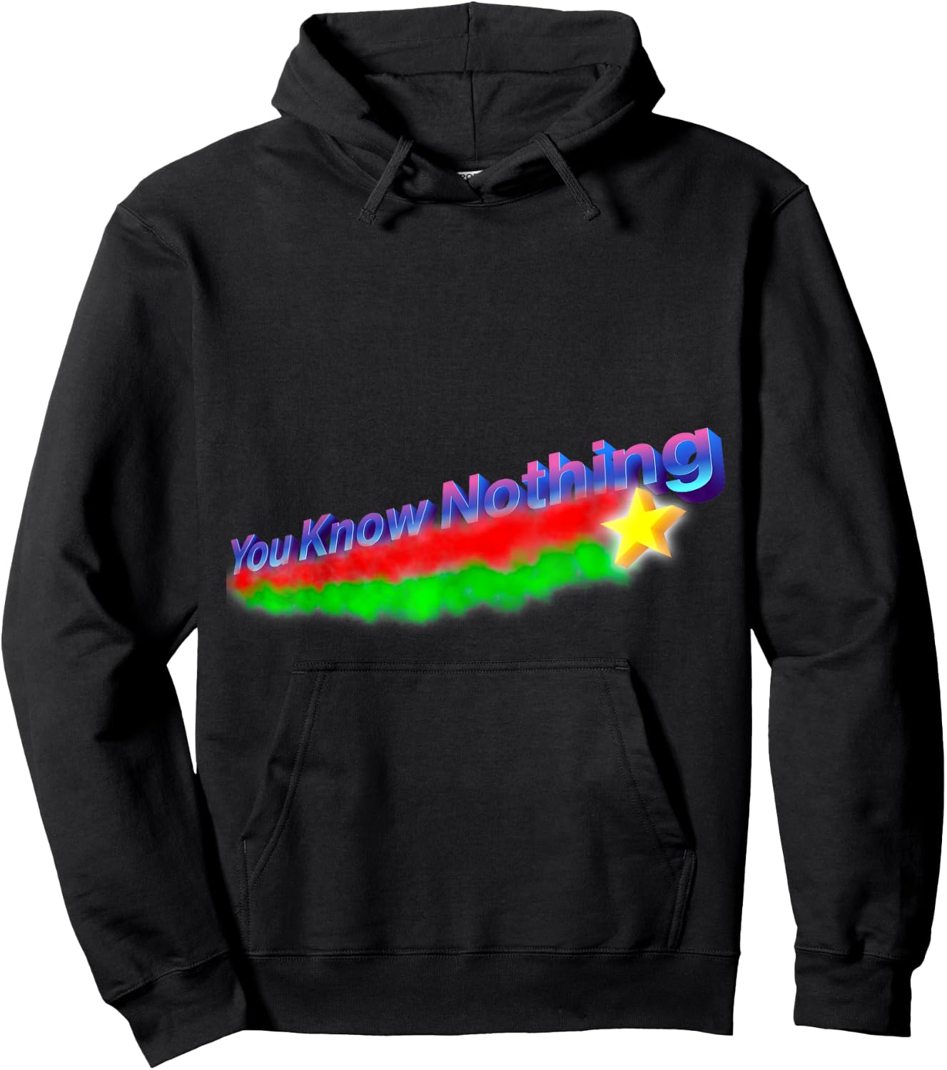 You Know Nothing Existential Dread Shooting Star Parody Hoodie - Hoodie | Black