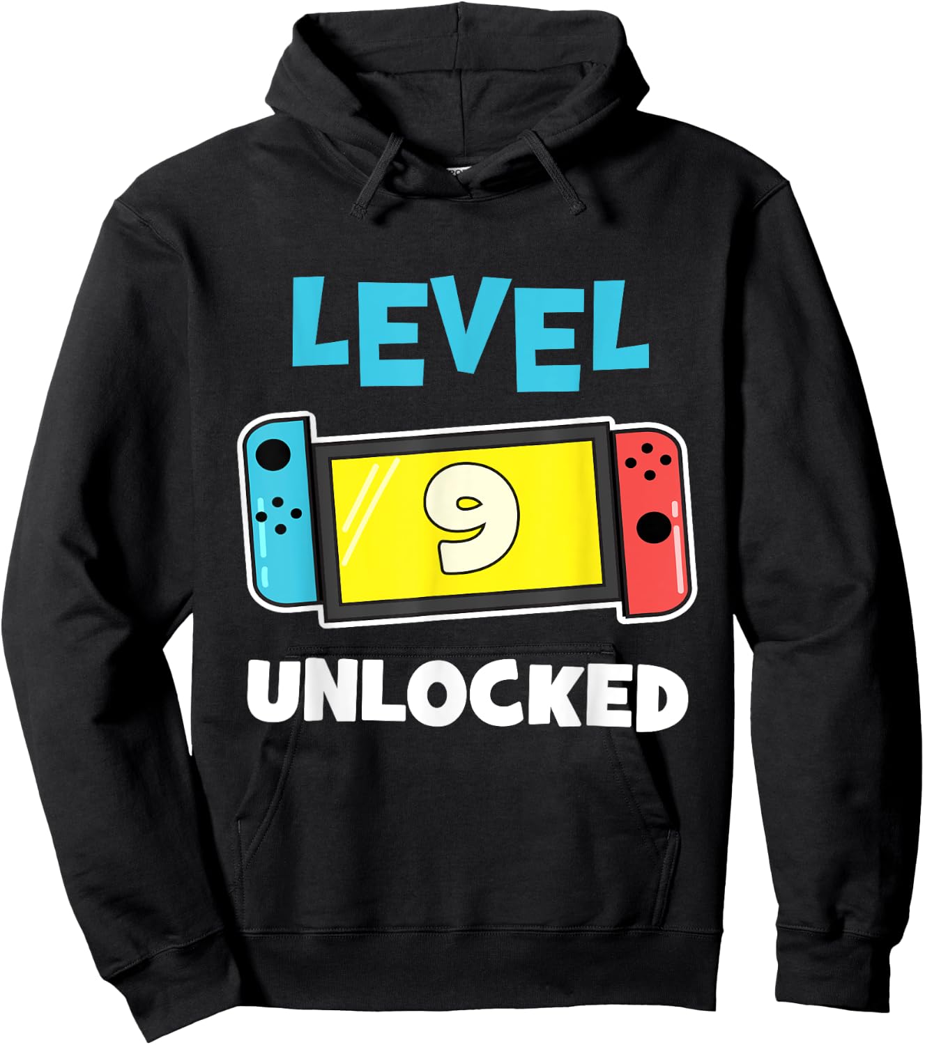 Level 9 Unlocked Gamer 9th Birthday Gift Video Game Lovers Hoodie - Hoodie | Black