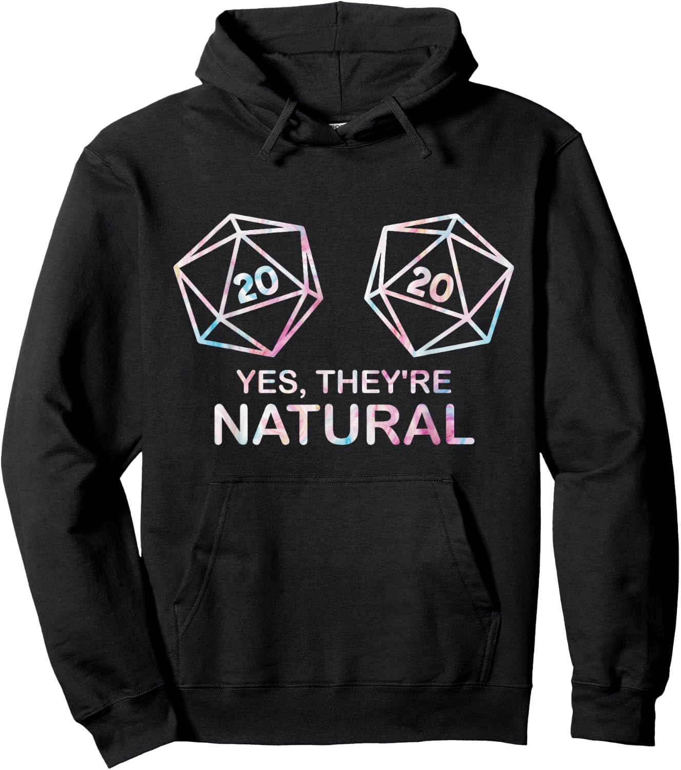 Yes, they're Natural 20 d20 dice funny RPG gamer Men & Women Hoodie - Hoodie | Black