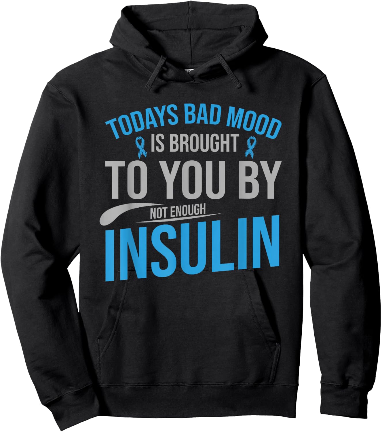 Diabetes Awareness Type 1 2 - Diabetic T1D T2D Hoodie - Hoodie | Black