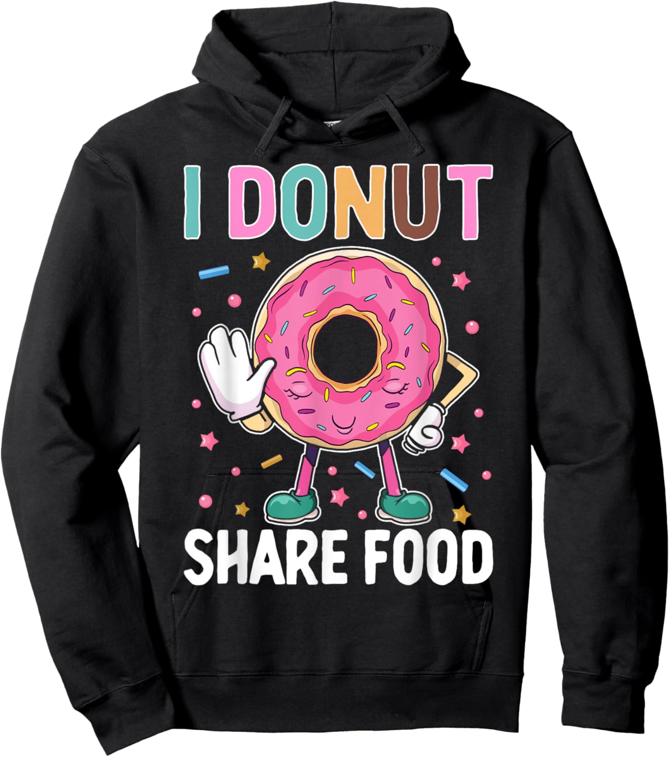 I Donut Share Food Hoodie - Hoodie | Black