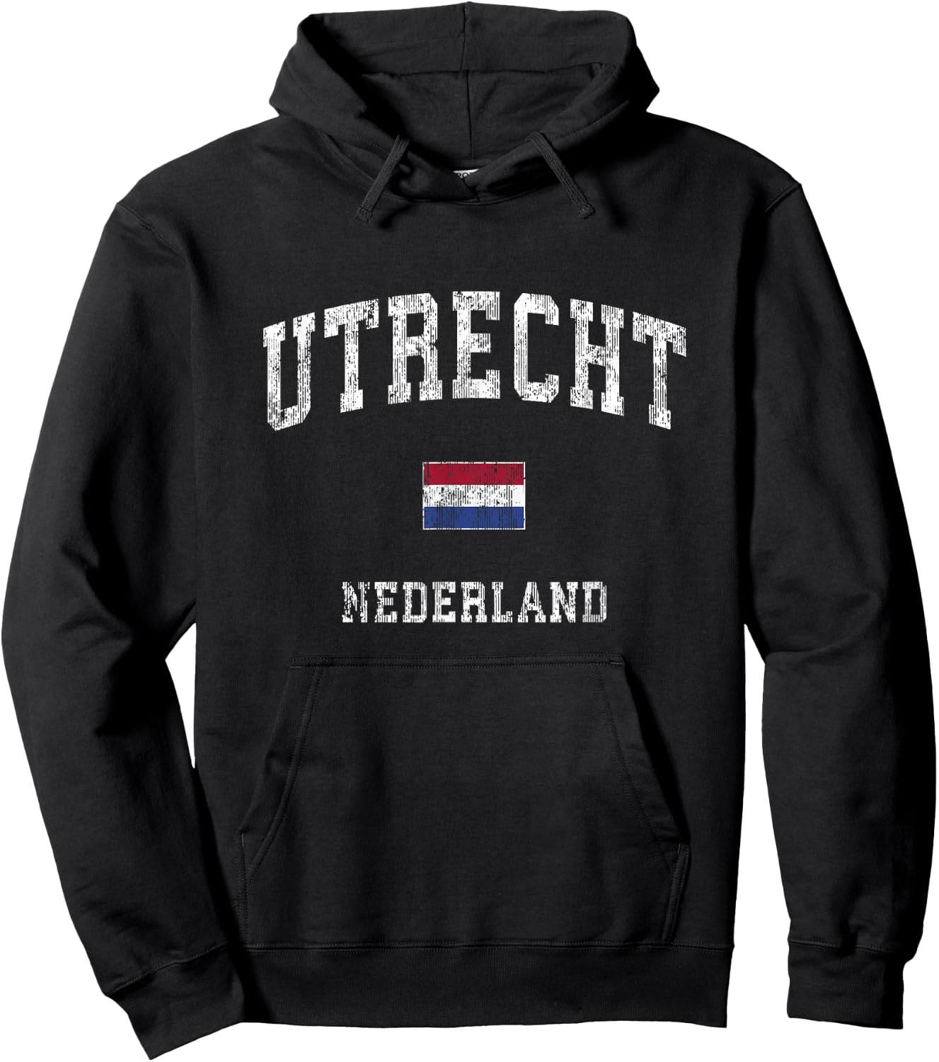 Utrecht Netherlands Netherlands Vintage Athletic Sports Design Hoodie - Hoodie | Black