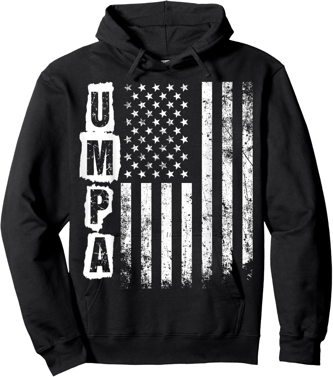 Umpa Father's Day American Flag 4th of July Xmas Hoodie - Hoodie | Black