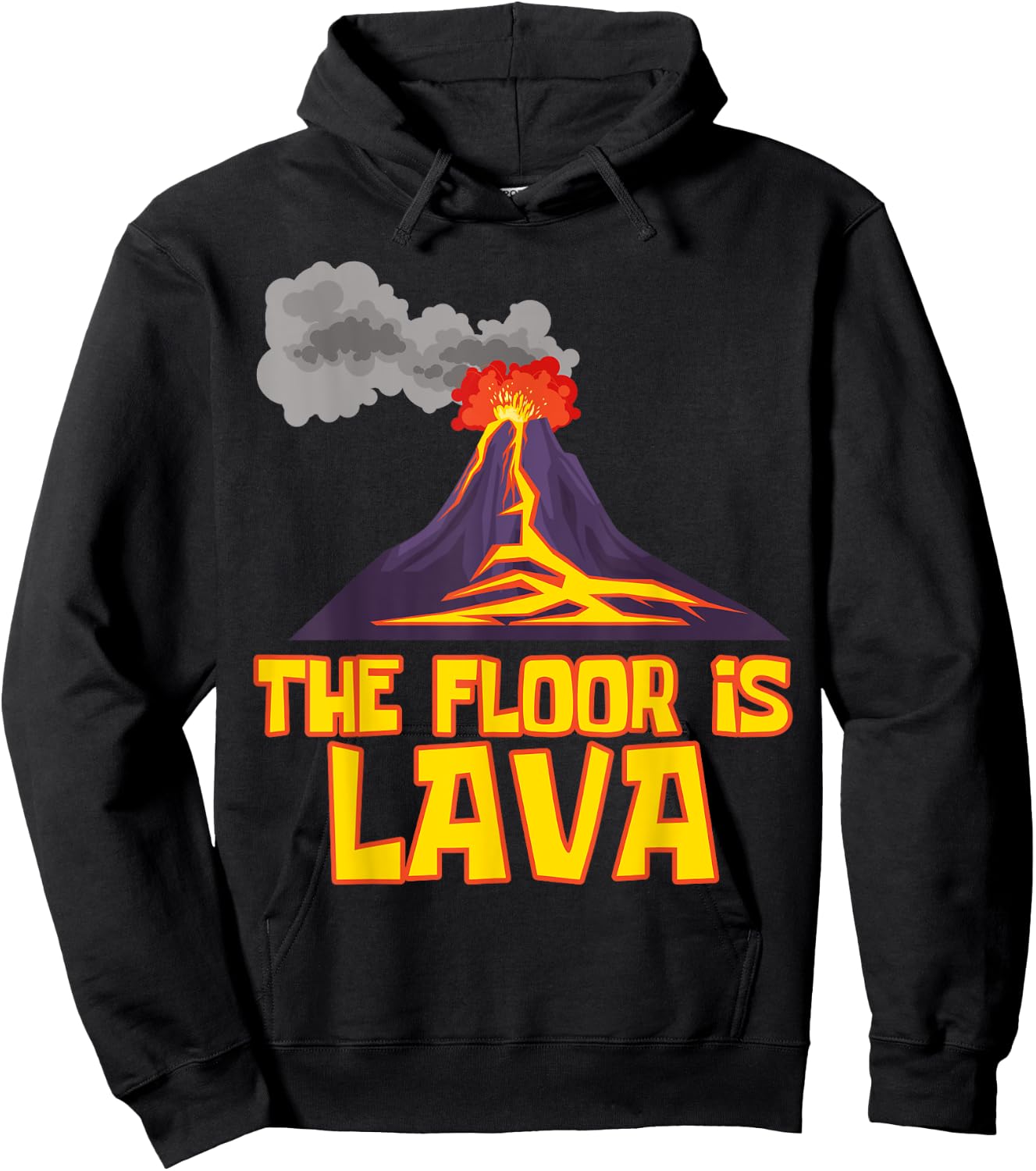 Funny Cute The Floor is Lava Volcano Gift Science Teacher Women Hoodie - Hoodie | Black