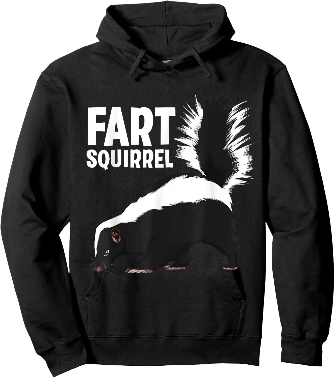 Funny Fart Squirrel Skunk Design Women Skunk Lover Hoodie - Hoodie | Black