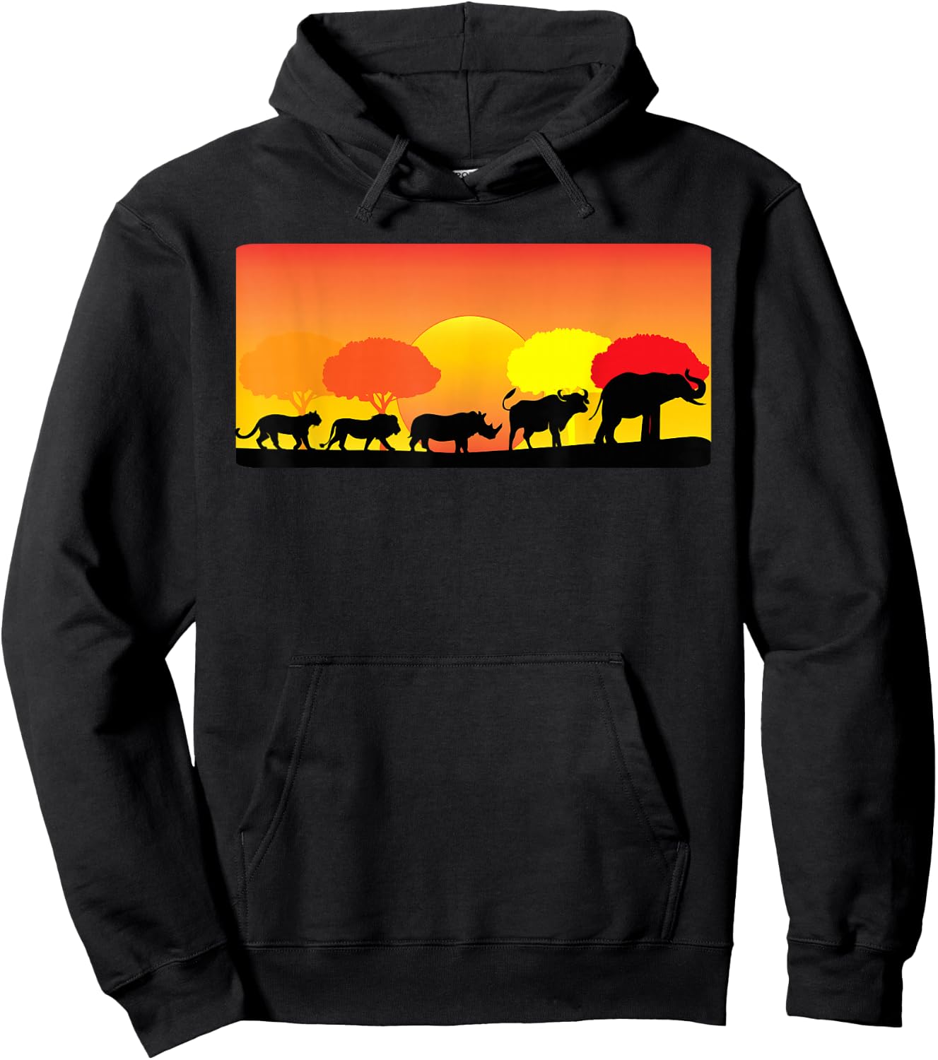 Africa Big Five Animals | BIG 5 of Africa Hoodie - Hoodie | Black