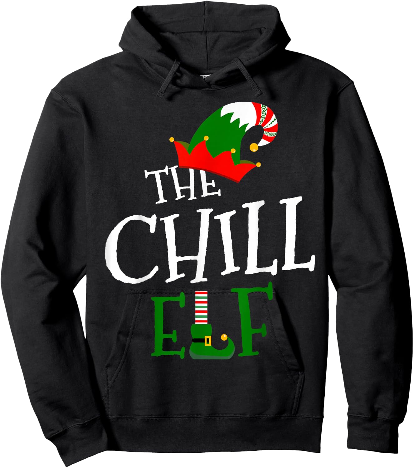 The Chill Elf Family Matching Group Gift Christmas Costume Hoodie - Hoodie | Black