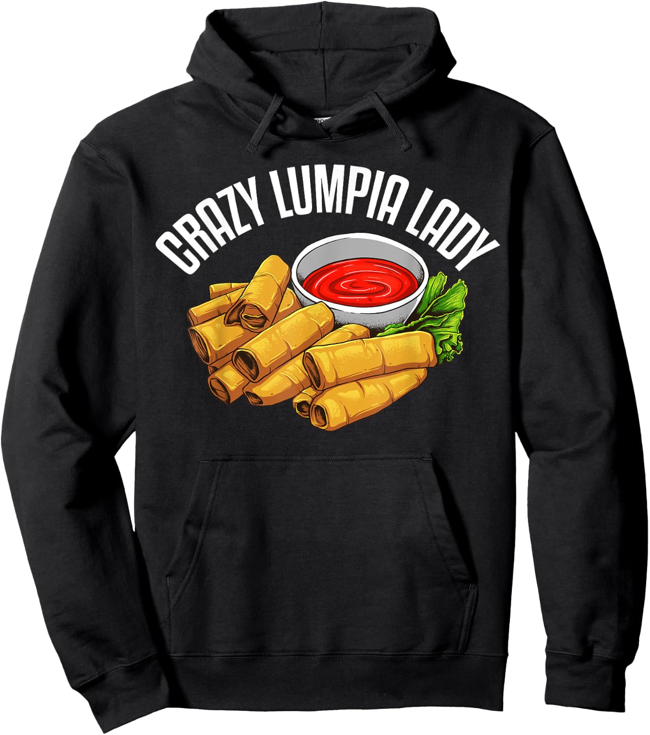 Funny Lumpia Gift Mom Pinoy Filipino Food Lovers Hoodie - Hoodie | Black