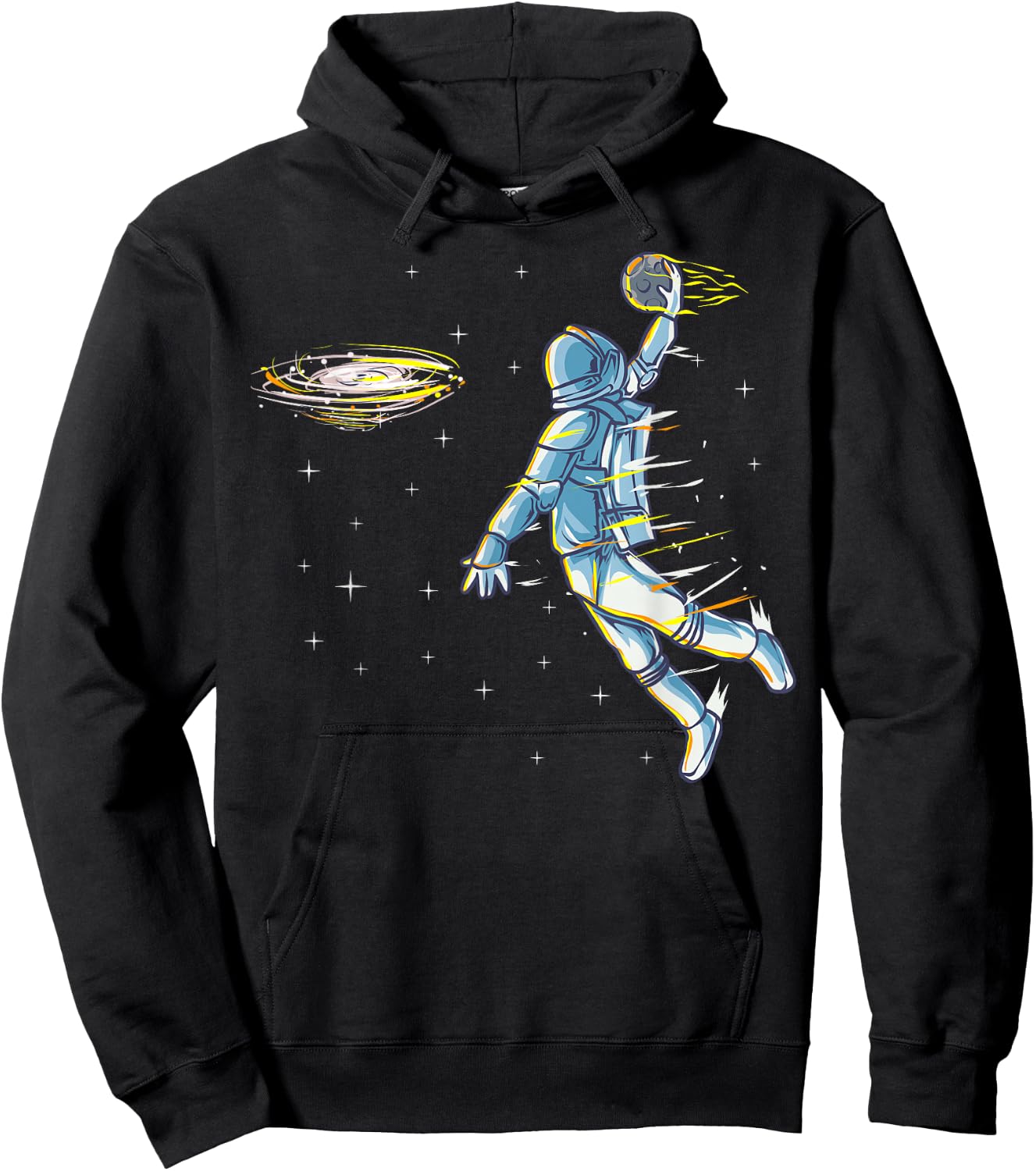 Basketball Space Astronaut Slam Dunk Jam Sports Humor Hoodie - Hoodie | Black