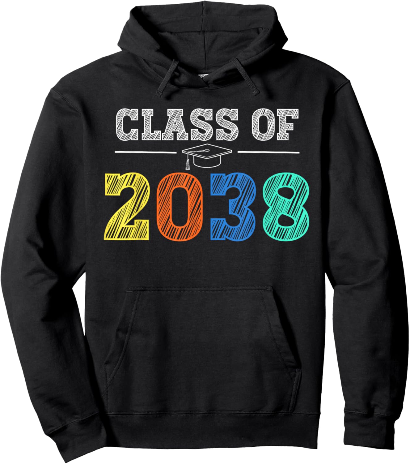 Class of 2038 Grow With Me First Day of School Graduation Hoodie - Hoodie | Black