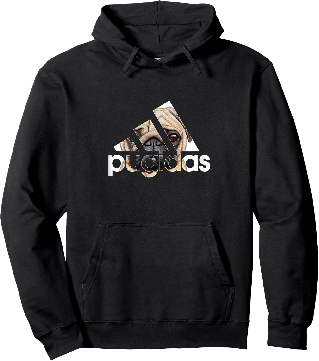 Pugidas Pug Sports Wear Funny Pugs Dog Hoodie - Hoodie | Black