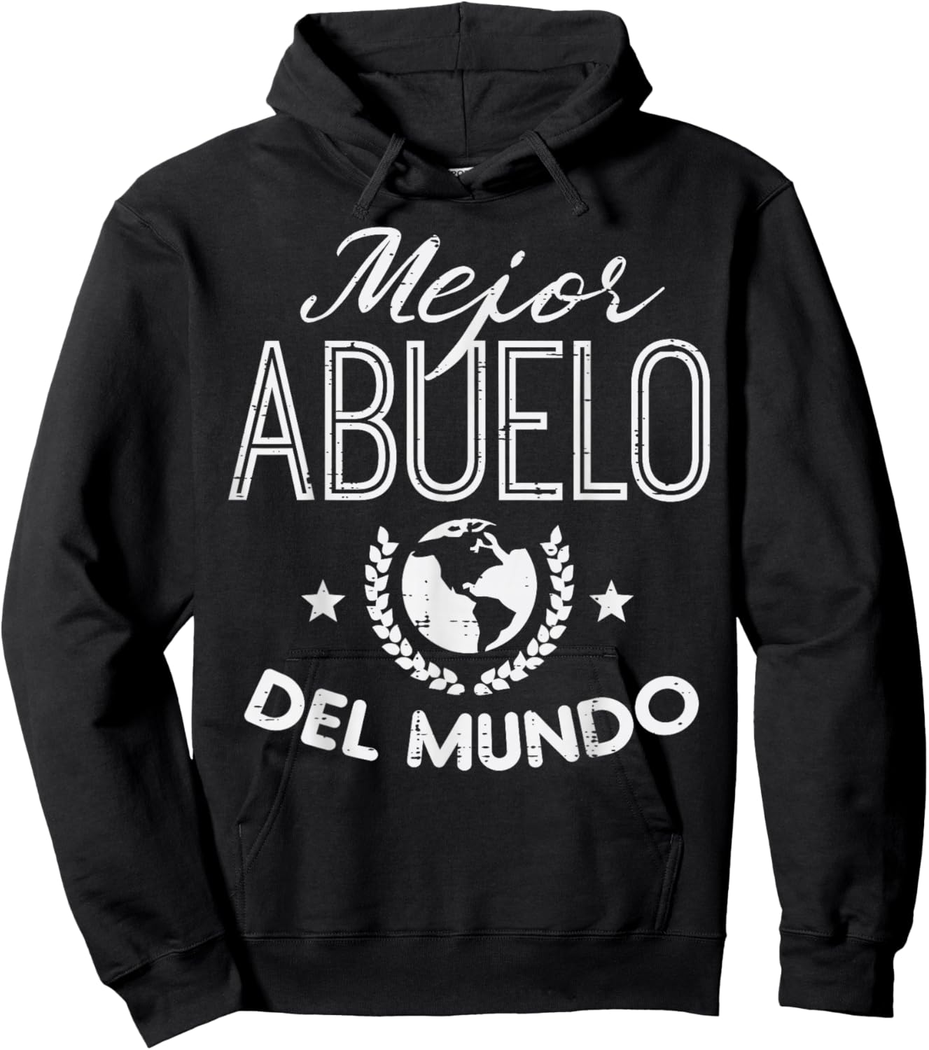 Mejor Abuelo Del Mundo Fathers Day Mexican Grandpa Granddad Hoodie - Hoodie | Black