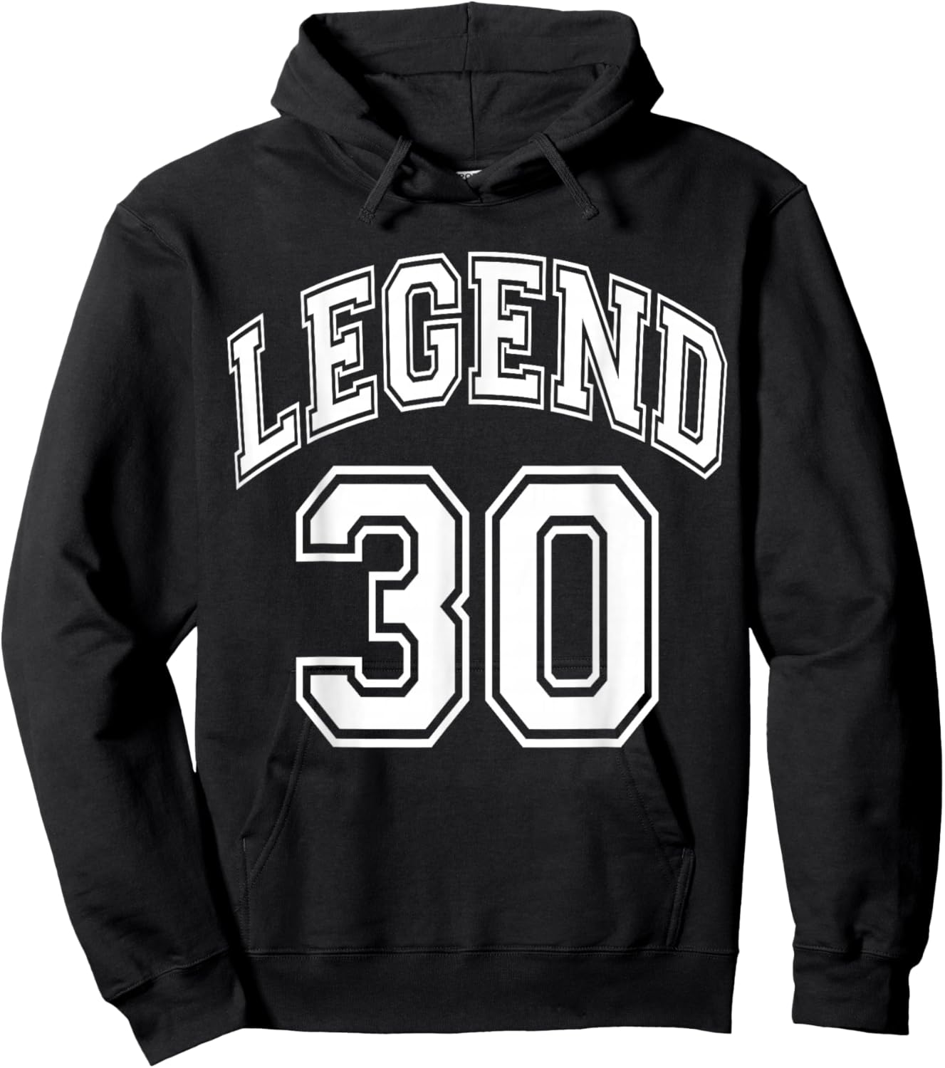 Legend 30 Number Varsity Team - 30th Birthday & 30 Years Old Hoodie - Hoodie | Black