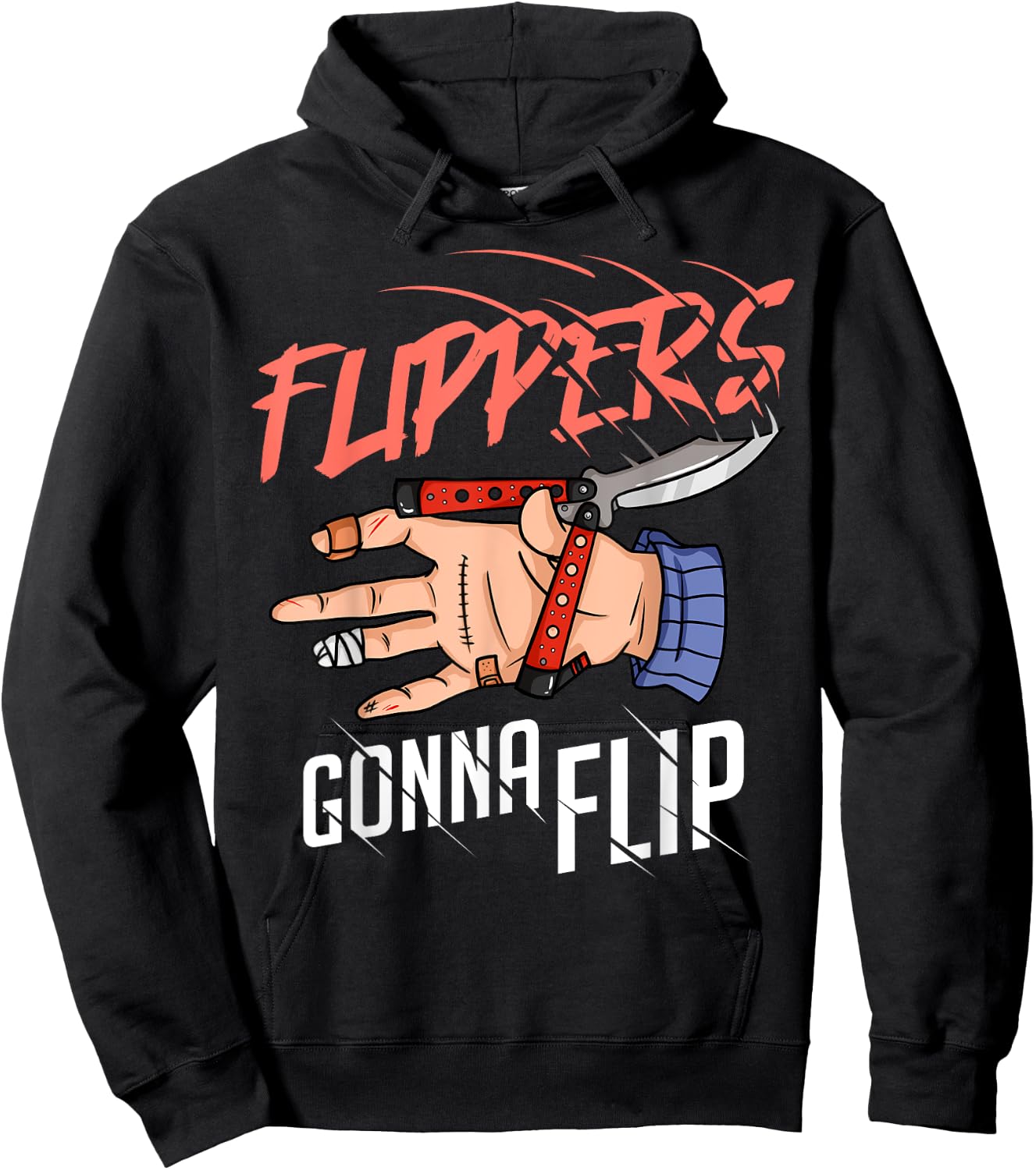 Balisong Flipping Butterfly Knife Training Hoodie - Hoodie | Black