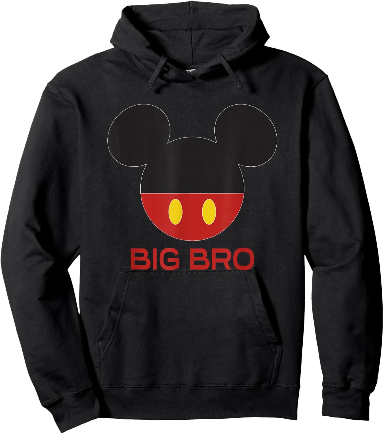 Disney Mickey Mouse Red Shorts Icon Big Bro Brother Family Hoodie - Hoodie | Black