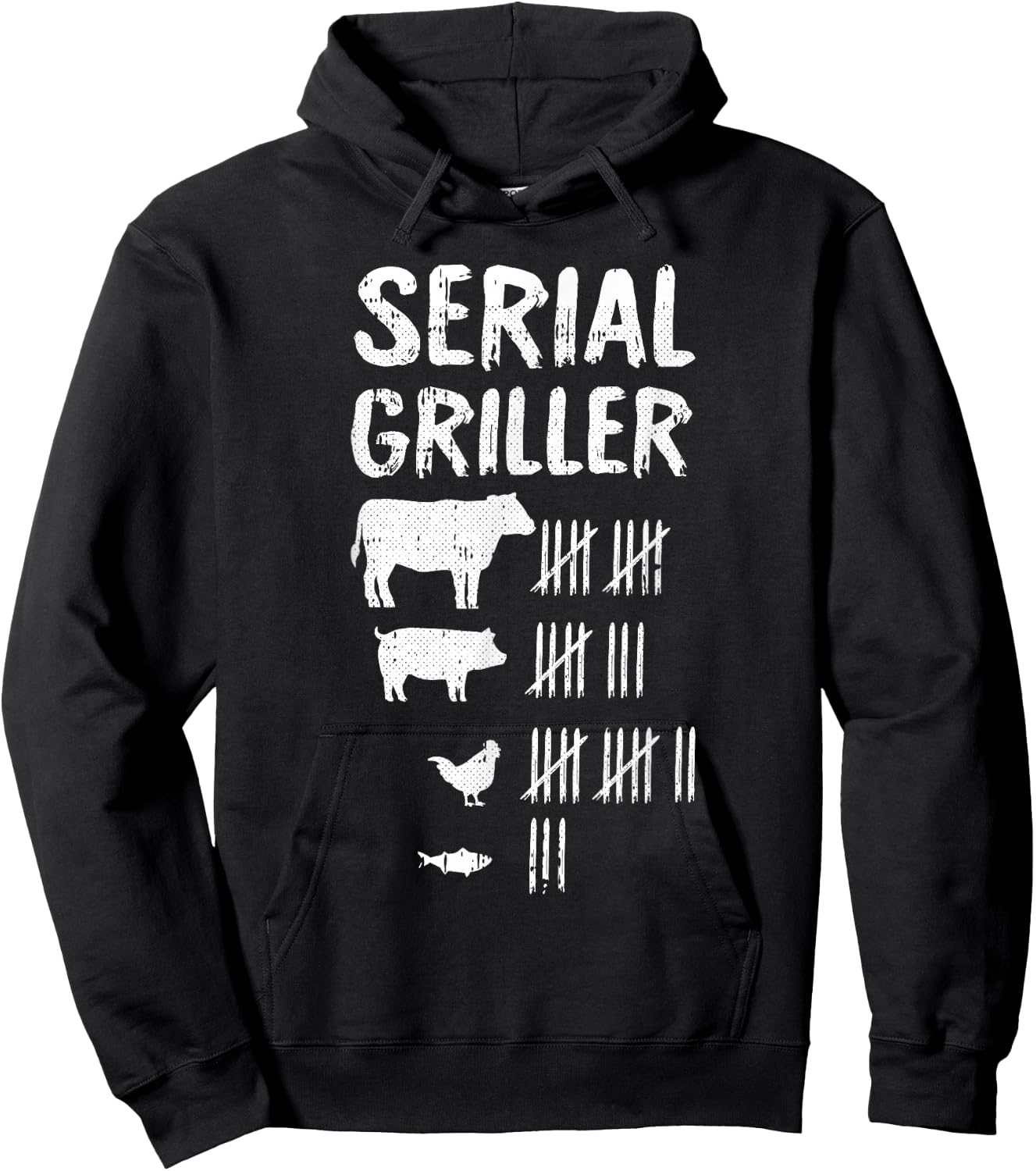 Serial Griller Fathers Day Funny Grilling Grill BBQ Master Hoodie - Hoodie | Black