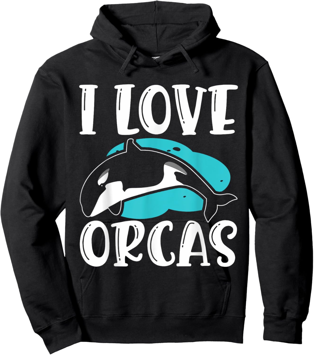 I Love Orcas Protect Sea Whale Orca Hoodie - Hoodie | Black