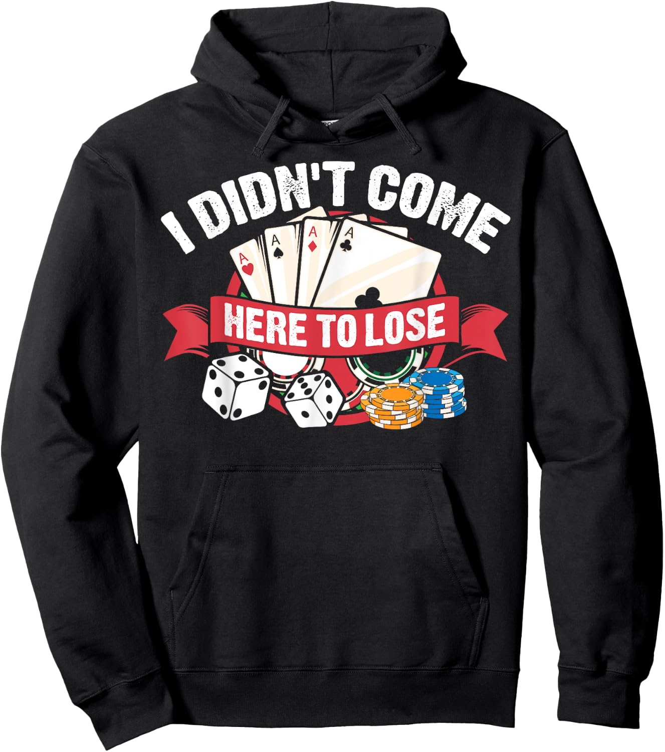 Funny Poker Gift Women Poker Player Cool Card Game Hoodie - Hoodie | Black