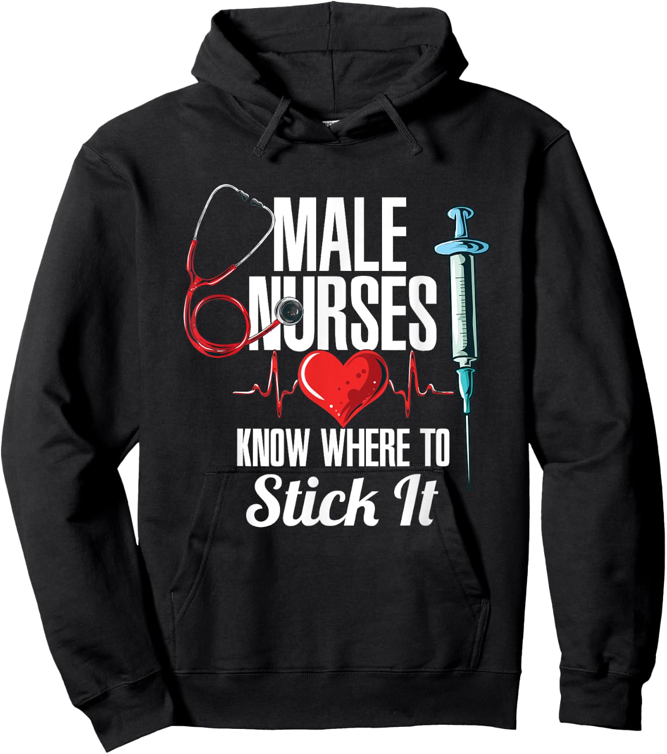 Funny Nursing Hospital Care I Nurse Hoodie - Hoodie | Black