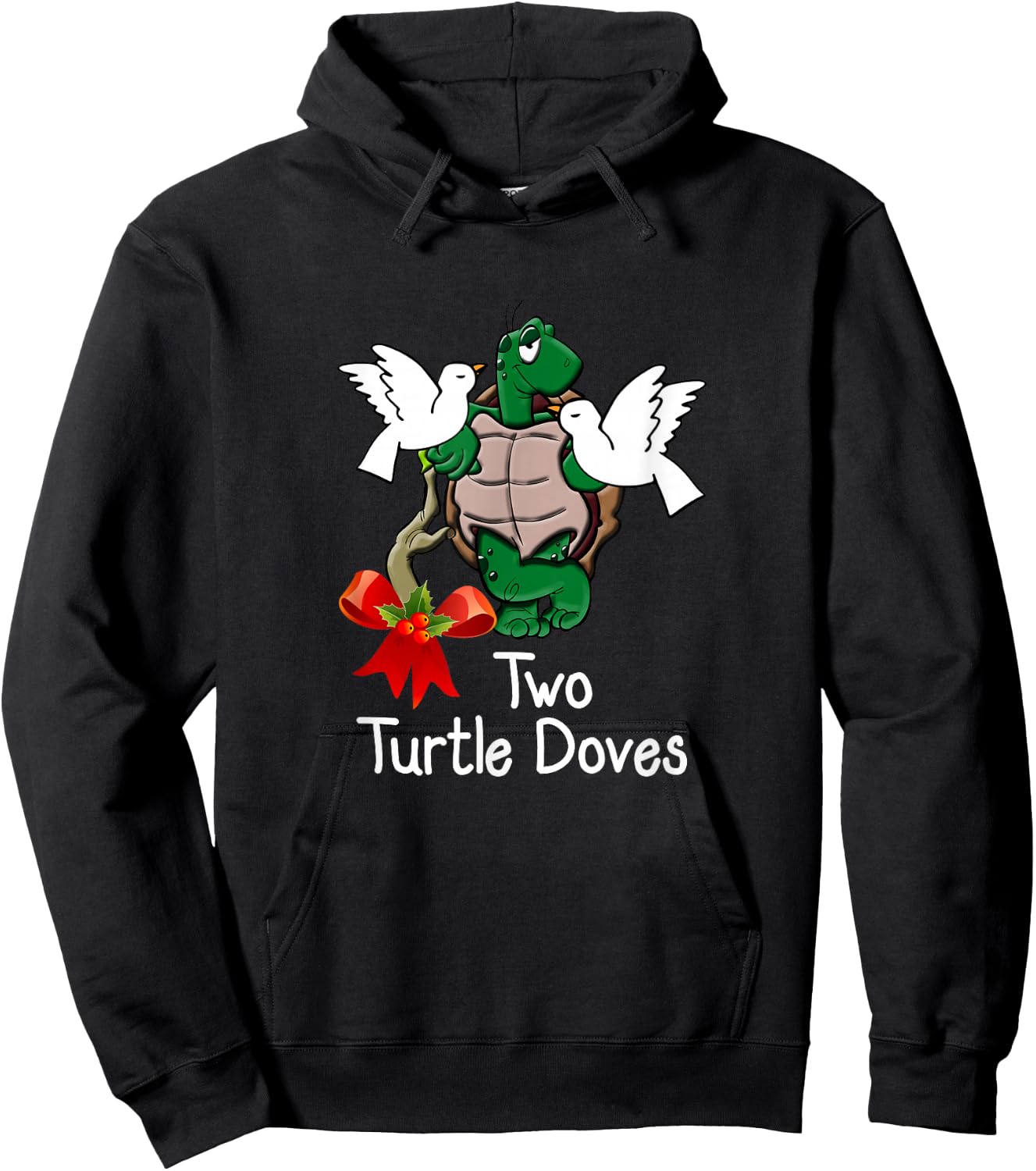 Funny Two Turtle Doves Twelve Days of Christmas Hoodie - Hoodie | Black
