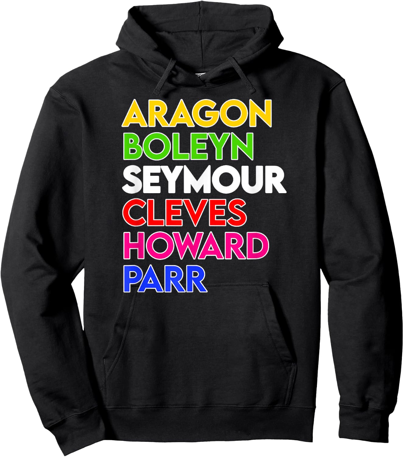Six: The Musical Queens’ Names Hoodie - Hoodie | Black