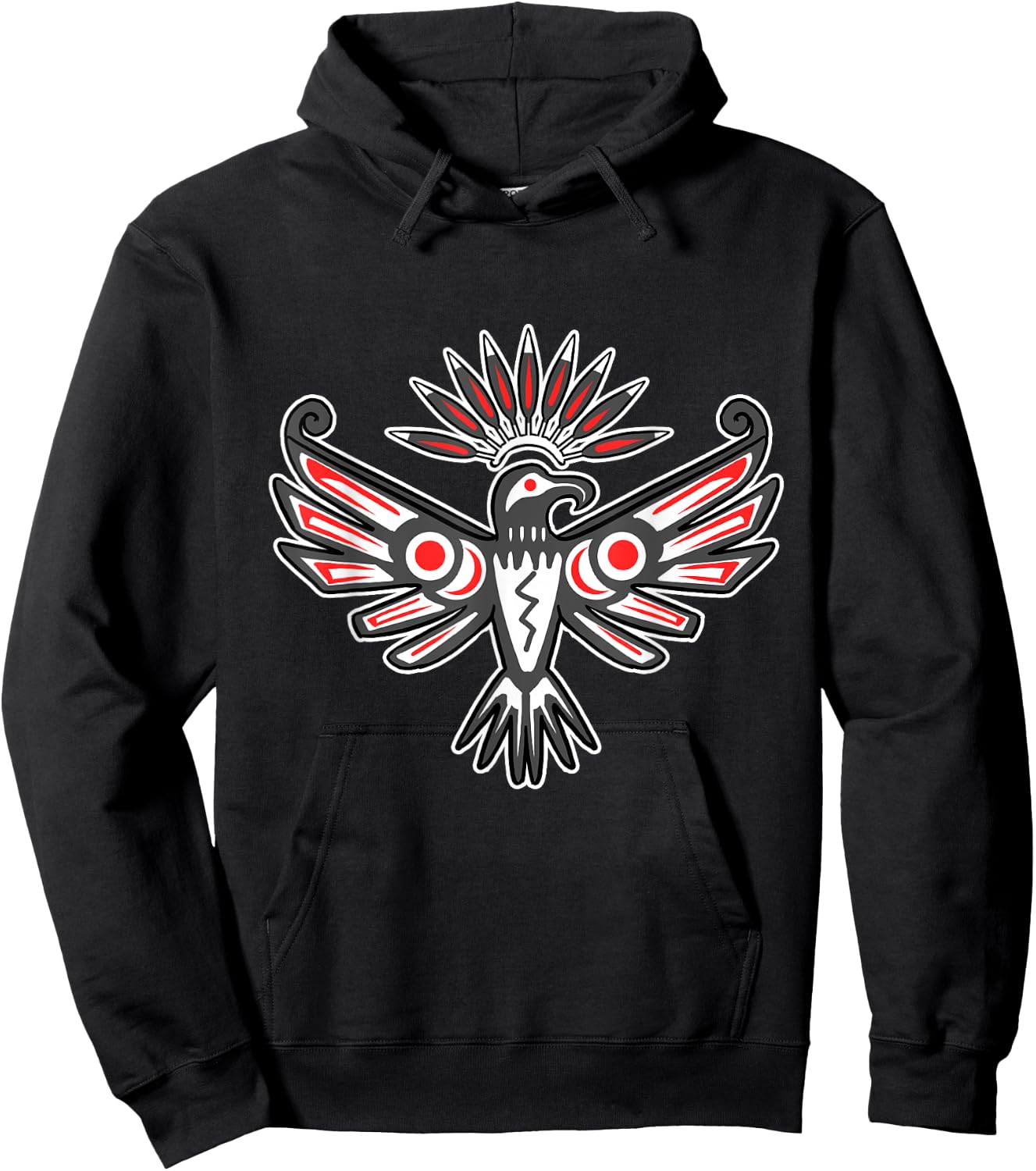 Native American Thunderbird Indigenous Peoples Day Hoodie - Hoodie | Black