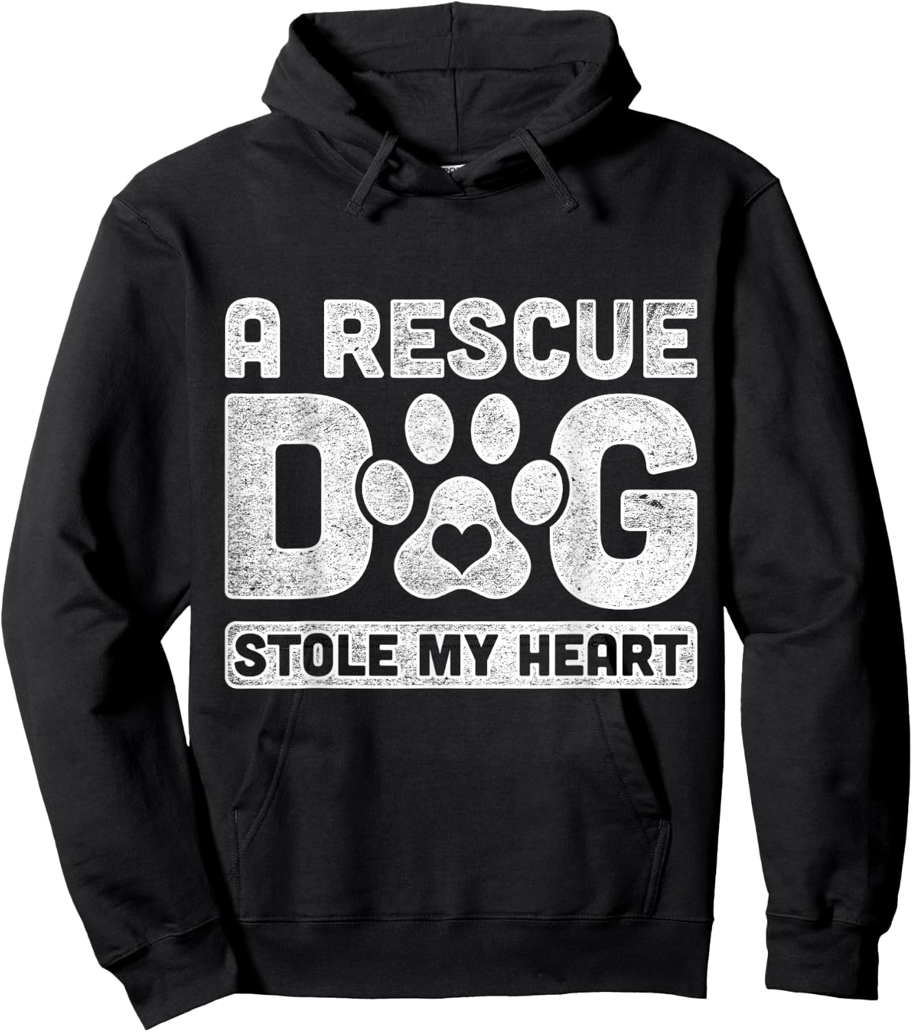 A Rescue Dog Stole My Heart Rescued Hoodie - Hoodie | Black