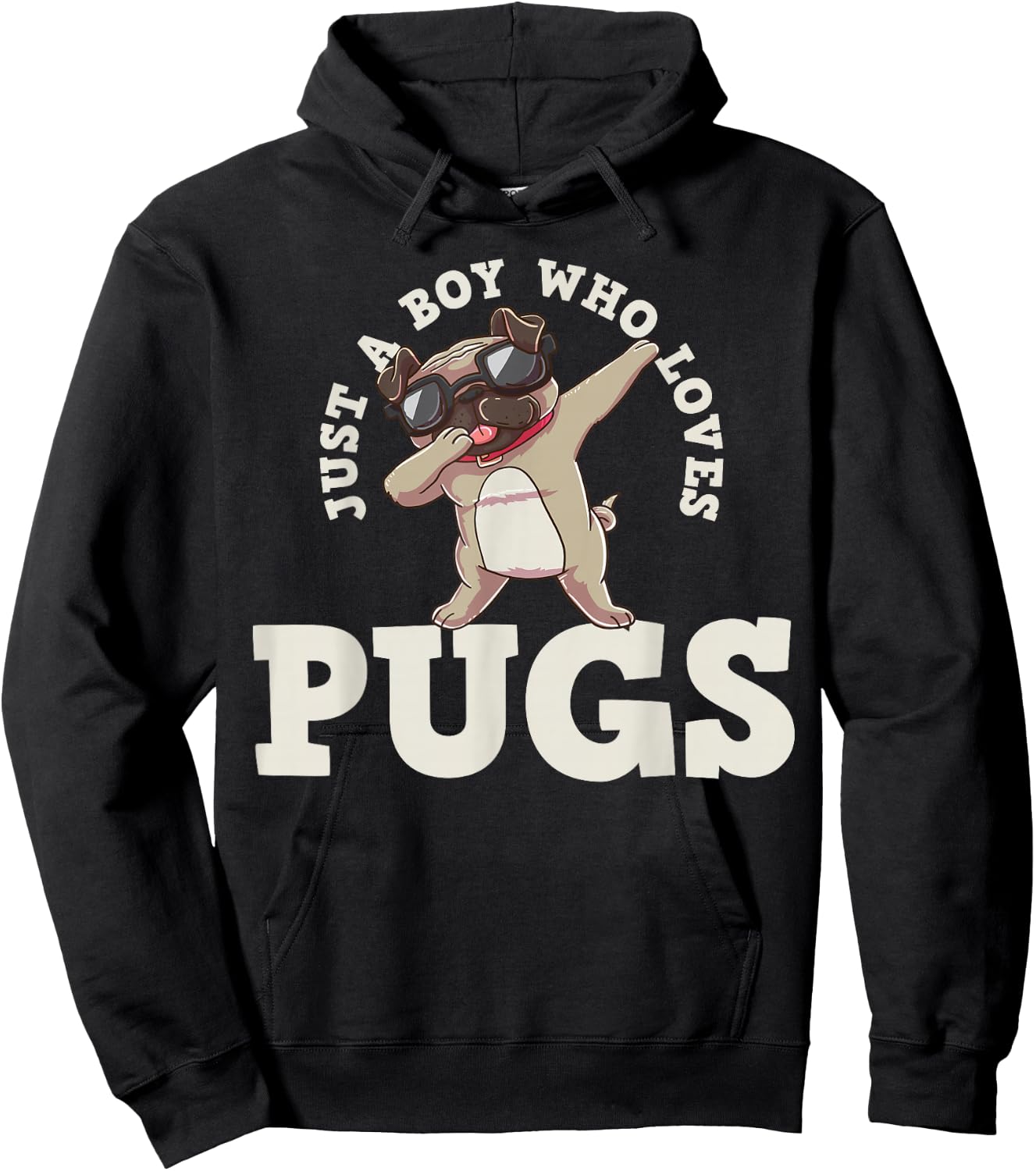 Just A Boy Who Loves Pugs Hoodie - Hoodie | Black