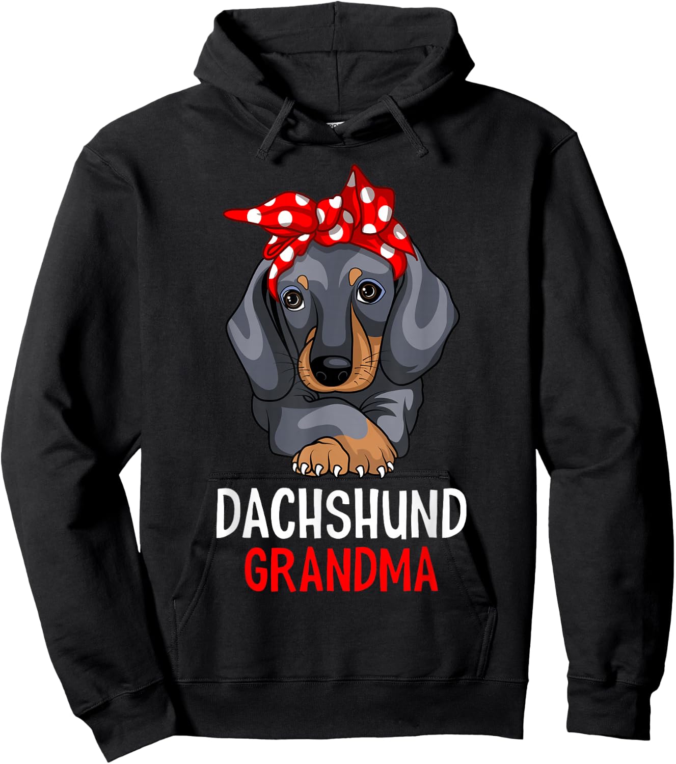 Dachshund Grandma Weenie Dog Lover Funny Weiner Dog Hoodie - Hoodie | Black