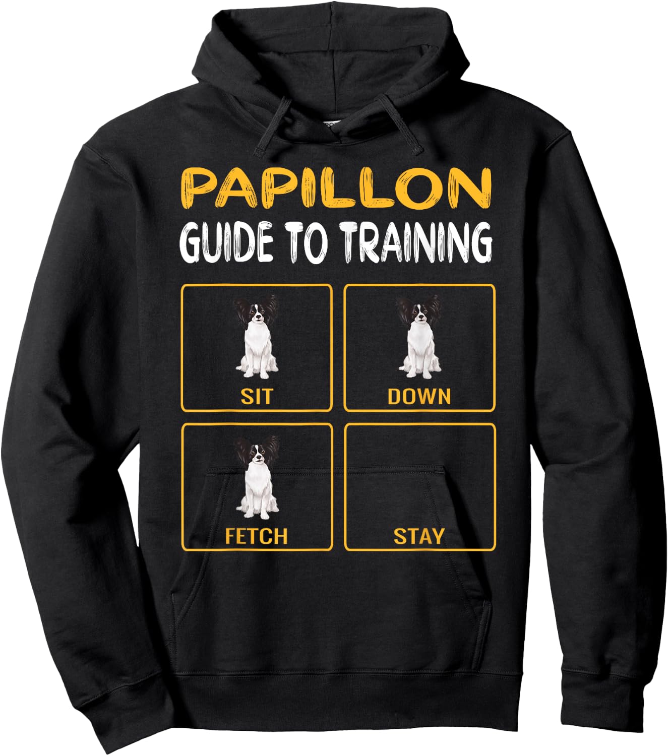 Funny Papillon Guide To Training Dog Obedience Trainer Men Women Hoodie - Hoodie | Black