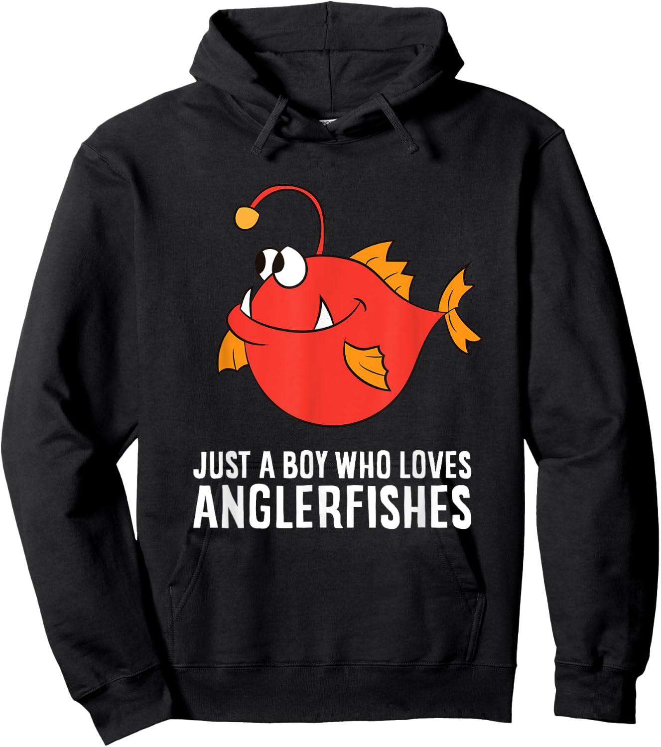 Just a Boy Who Loves Anglerfishes Hoodie - Hoodie | Black