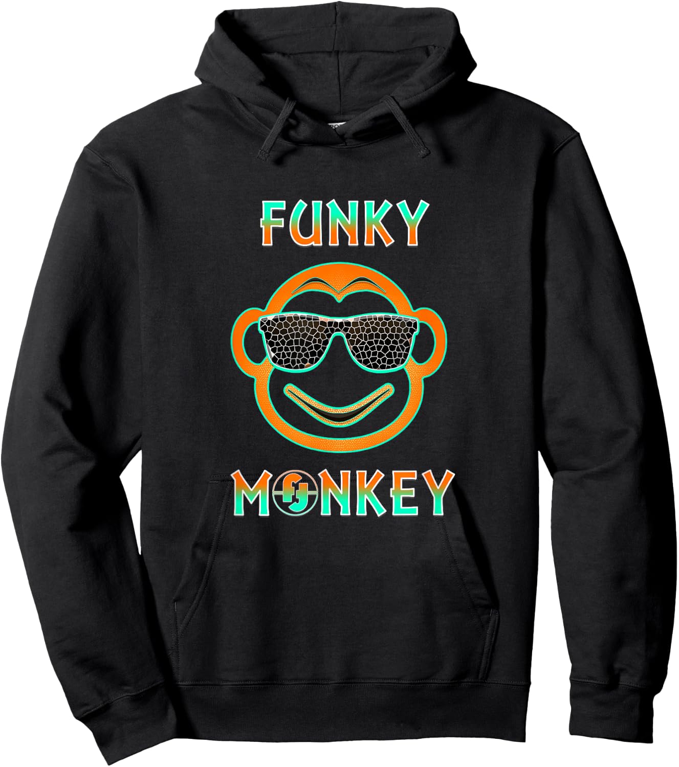 Monkey Shirt Funky Monkey Gifts , Women, Kids Monkey Hoodie - Hoodie | Black