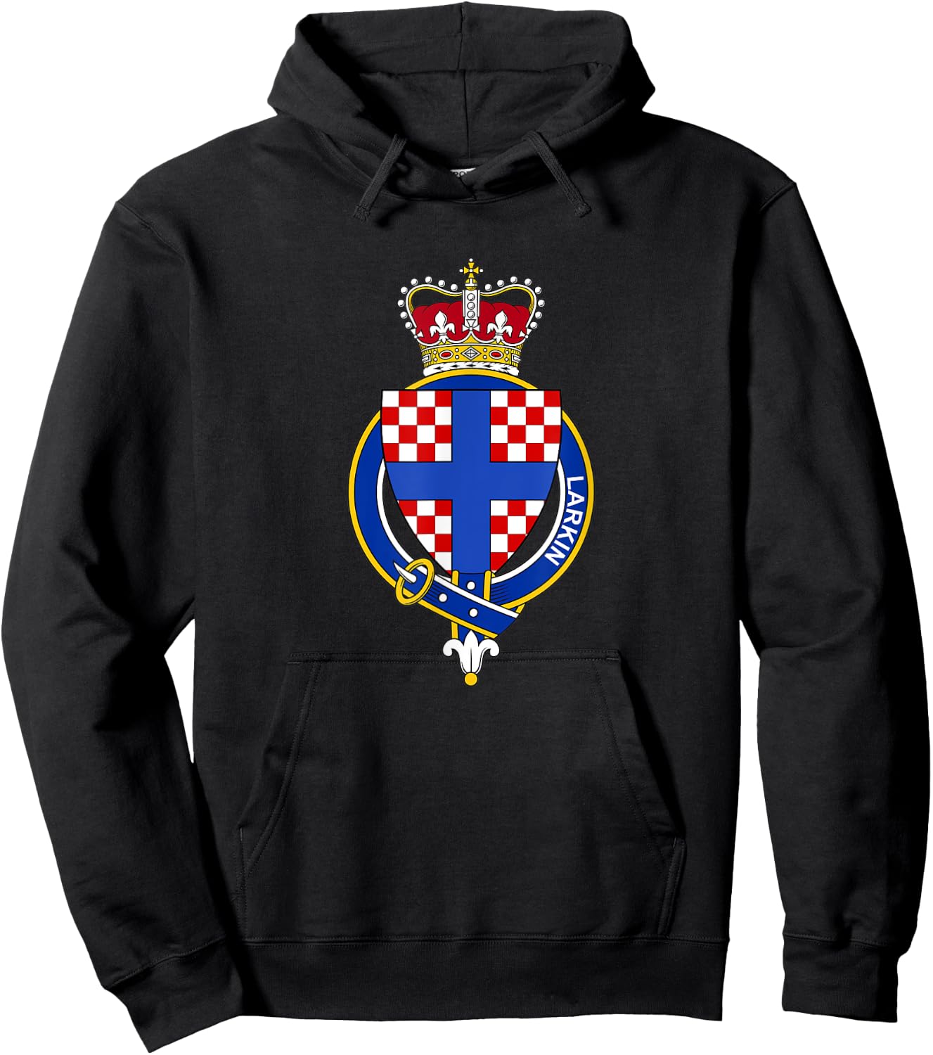 Larkin Coat of Arms - Family Crest Hoodie - Hoodie | Black