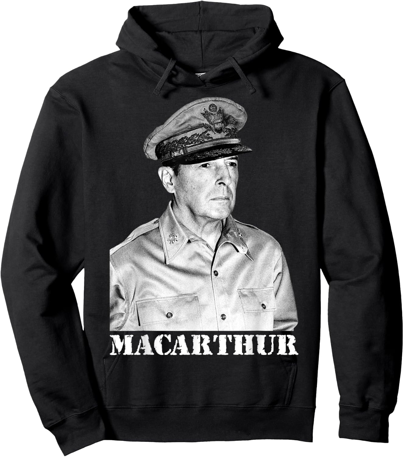 MacArthur World War II Victory Memorial Independence Day Hoodie - Hoodie | Black