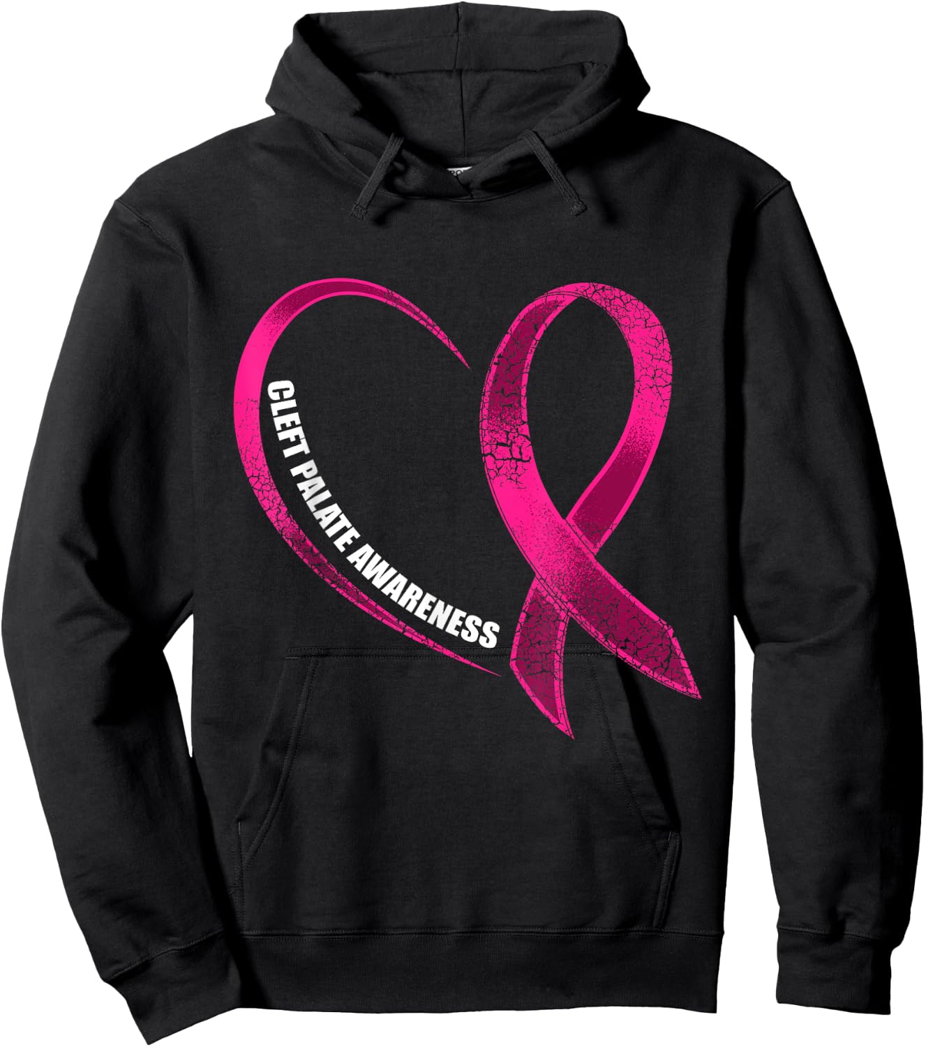 Cleft Palate Lip Heart Cleft Strong Awareness Hoodie - Hoodie | Black