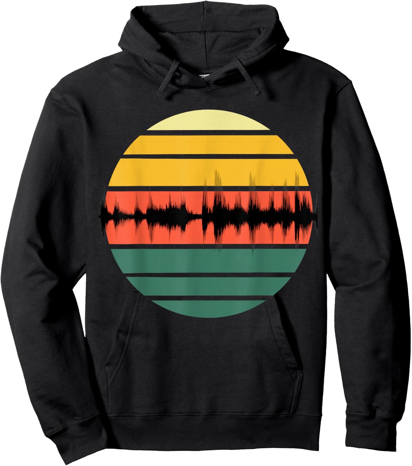 Retro Music Gift Sound Engineer Shirt Vintage Soundwave Hoodie - Hoodie | Black