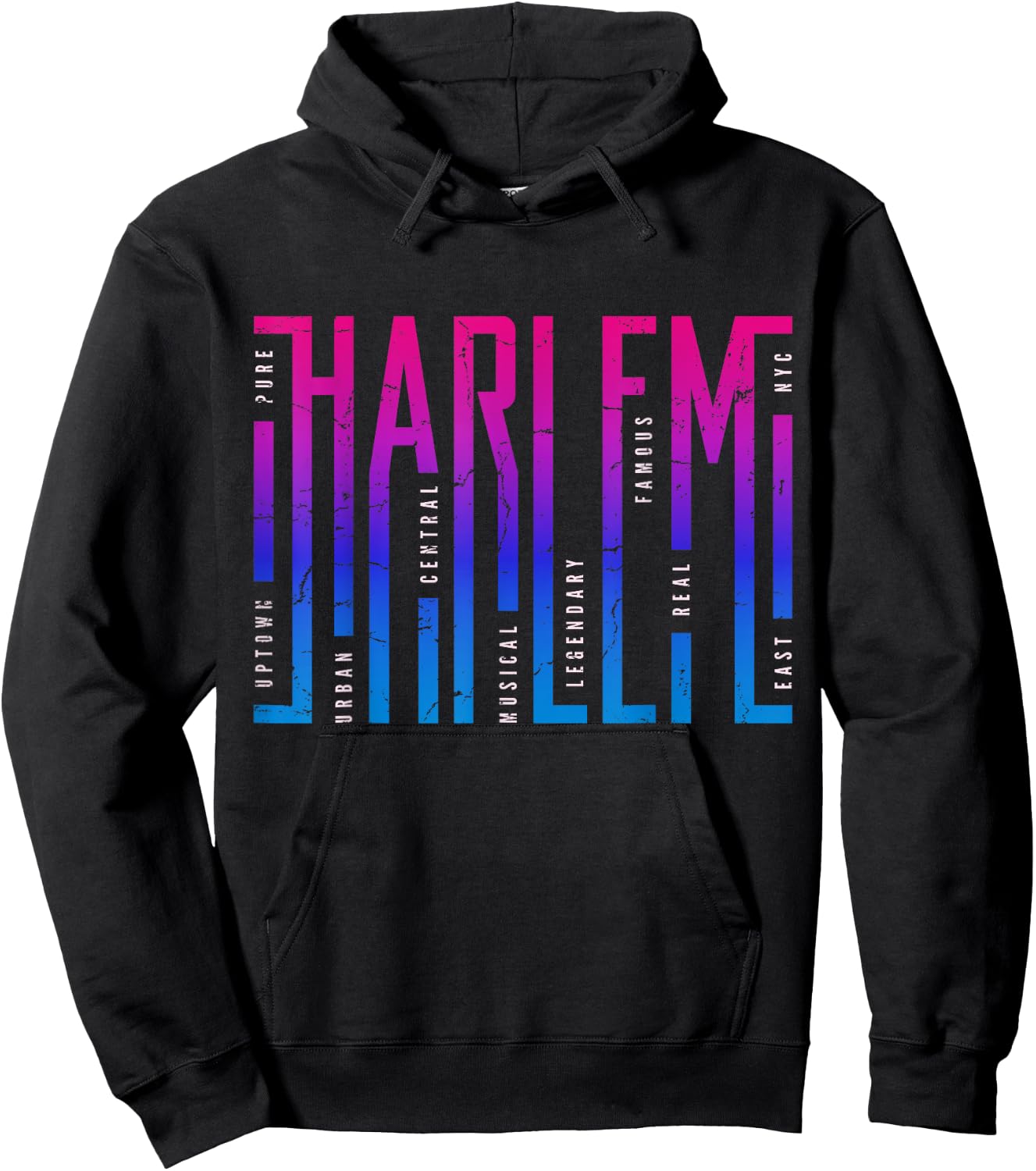 Cool Harlem New York Novelty Graphic & Cool Designs Hoodie - Hoodie | Black
