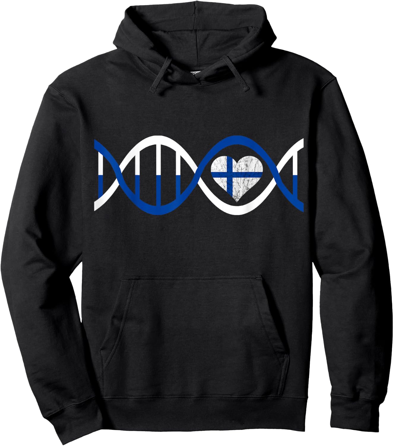 Finland DNA Strand Fins Genetics Sisu Finnish Roots Hoodie - Hoodie | Black