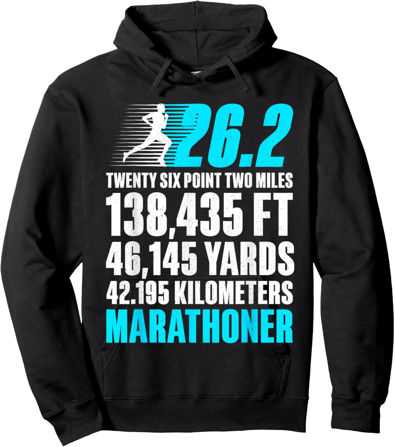 Marathon Running Design Women 26.2 Marathon Runner Hoodie - Hoodie | Black