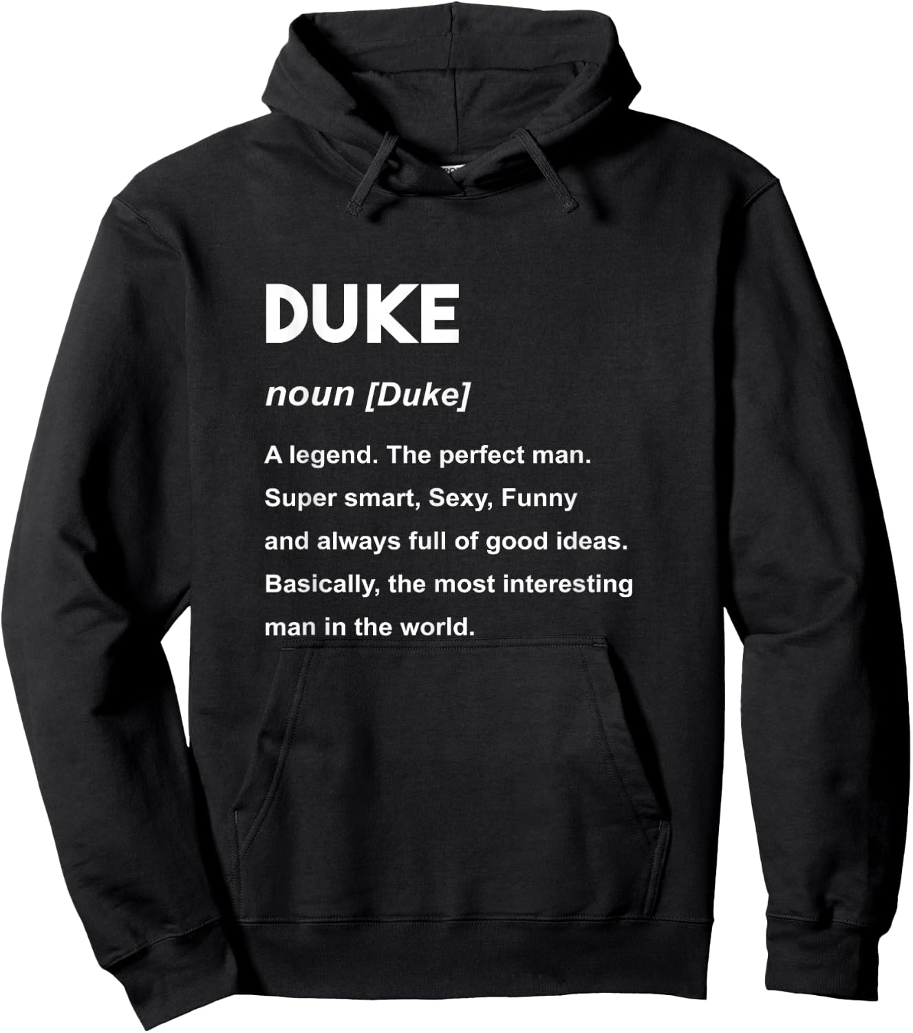 Duke Name Shirt | Duke Hoodie - Hoodie | Black
